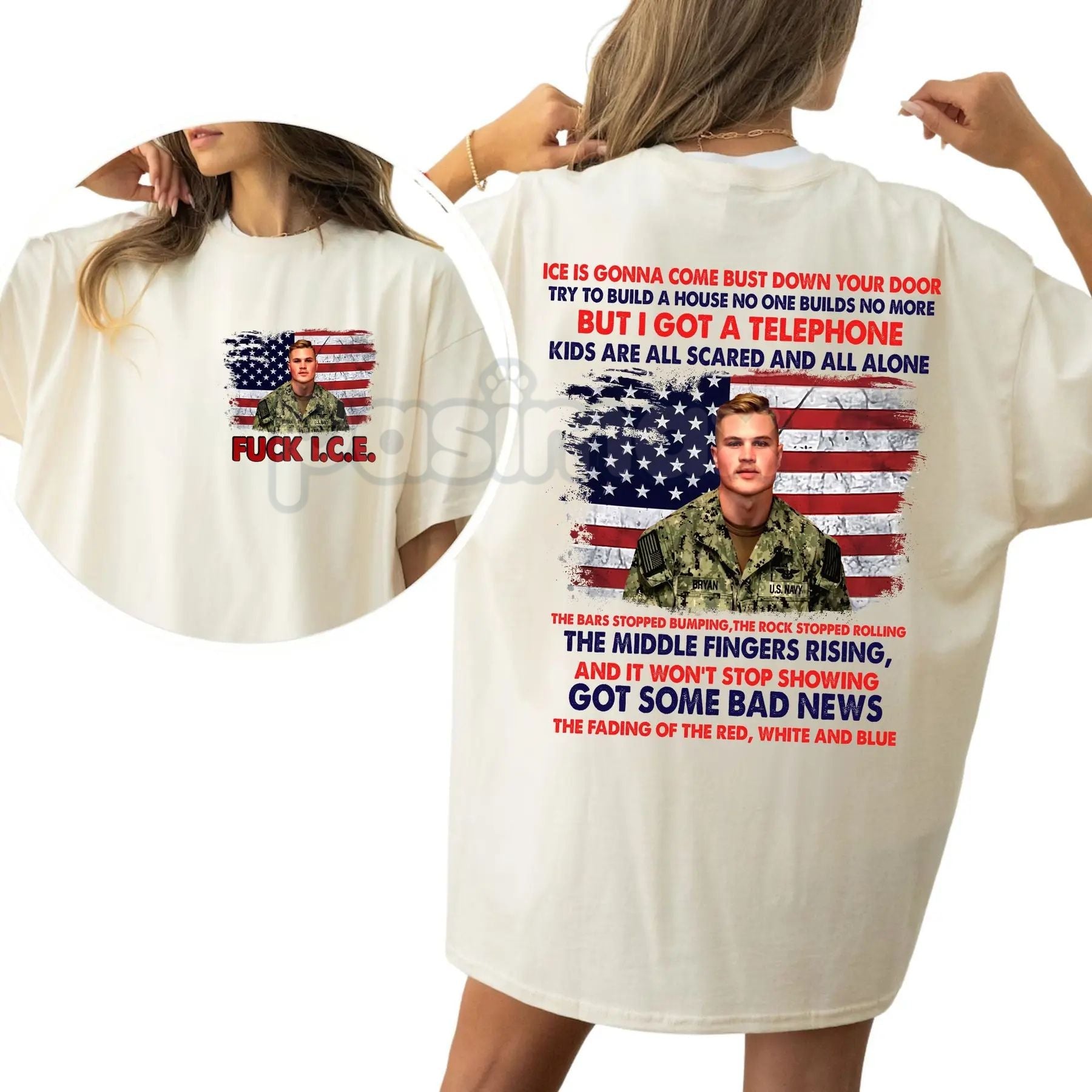 ading Red, White & Blue Graphic Shirt - Vintage Americana Flag Tee, Casual Short Sleeve Patriotic T-Shirt, Unisex Distressed Style