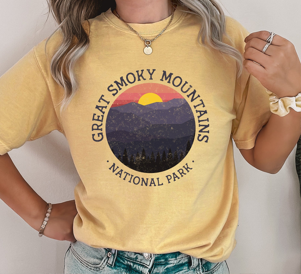 Great Smoky Mountains National Park Scenic Landscape Edition Pro Comfort Colors Tee