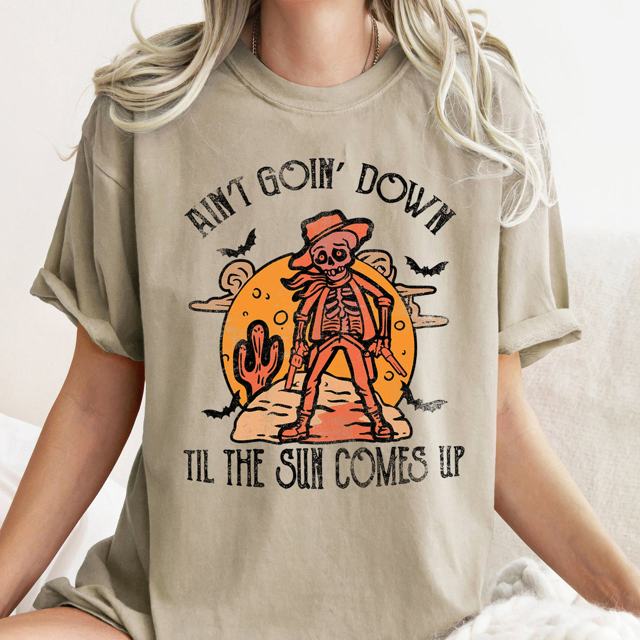 Ain't Goin' Down Skeleton Comfort Colors Tee