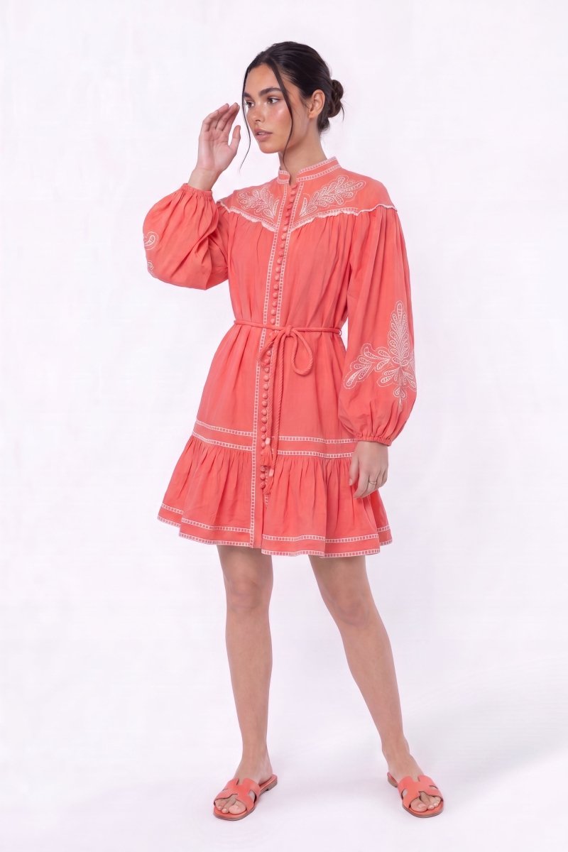 Allison Dress (Pink White)