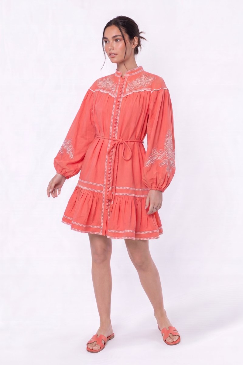 Allison Dress (Pink White)