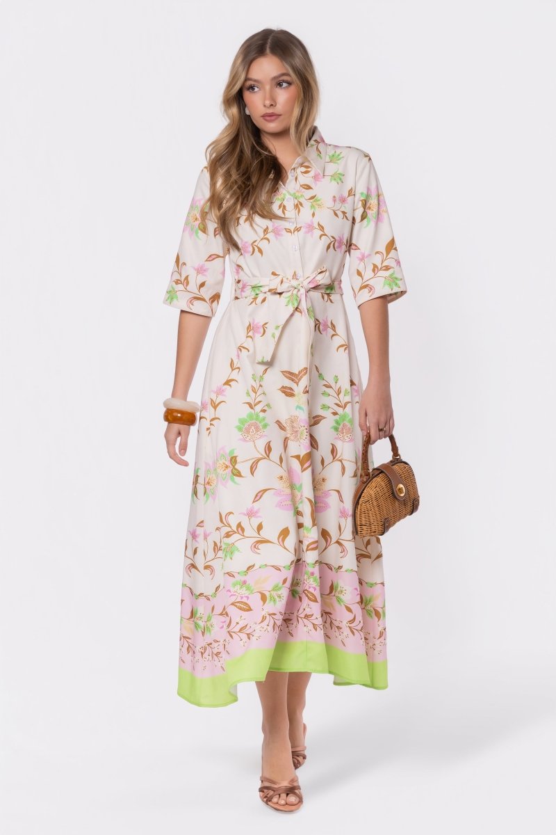 Anika Dress (Ivory Flower)