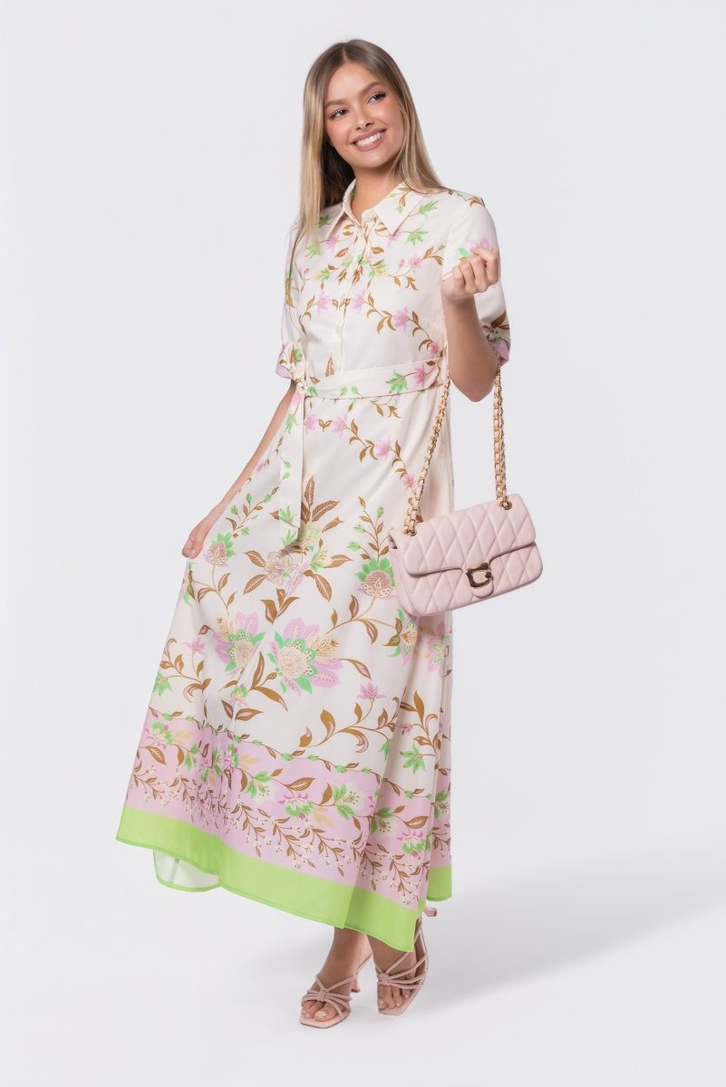 Anika Dress (Ivory Flower)