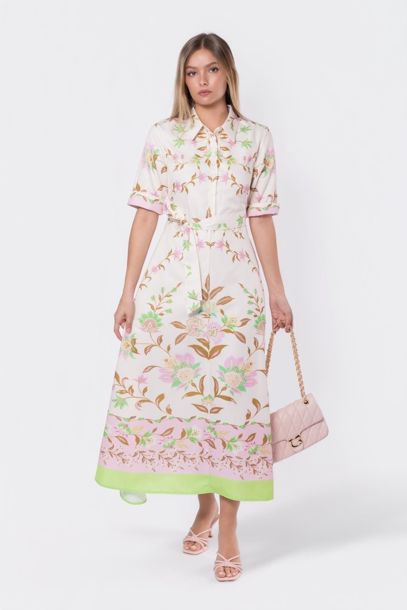 Anika Dress (Ivory Flower)