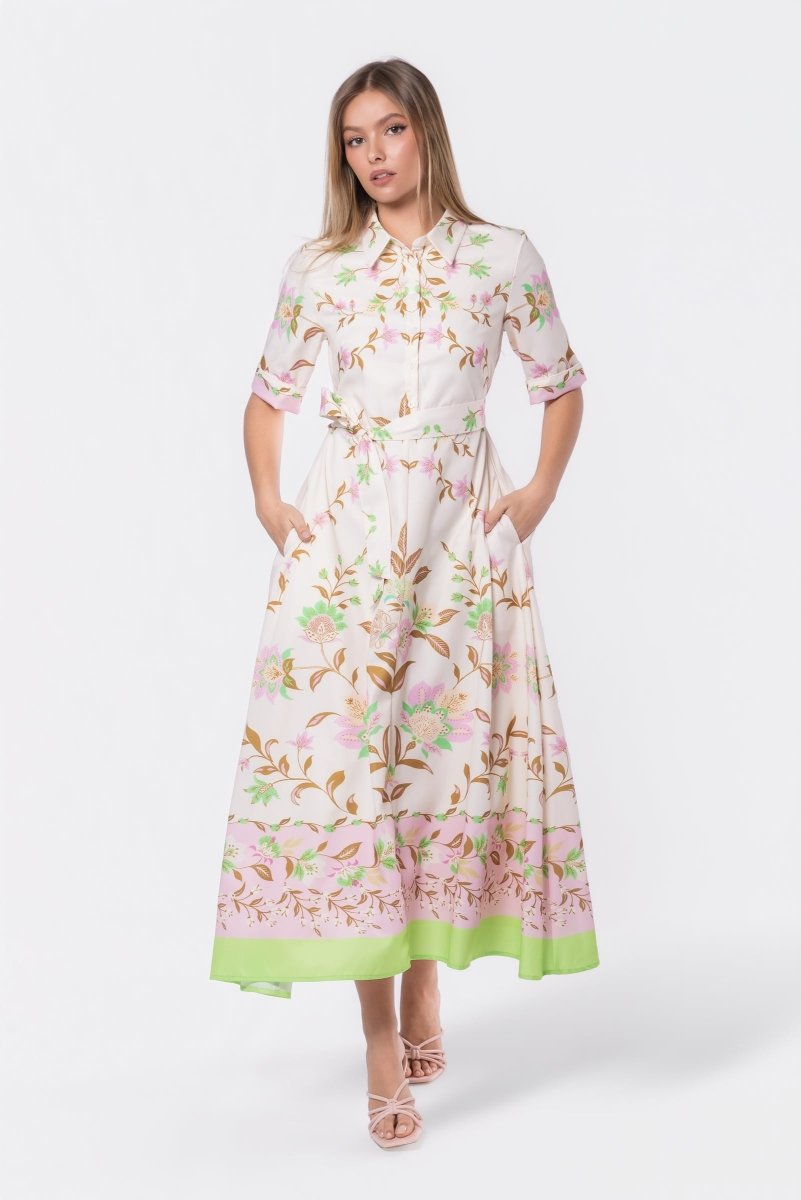 Anika Dress (Ivory Flower)