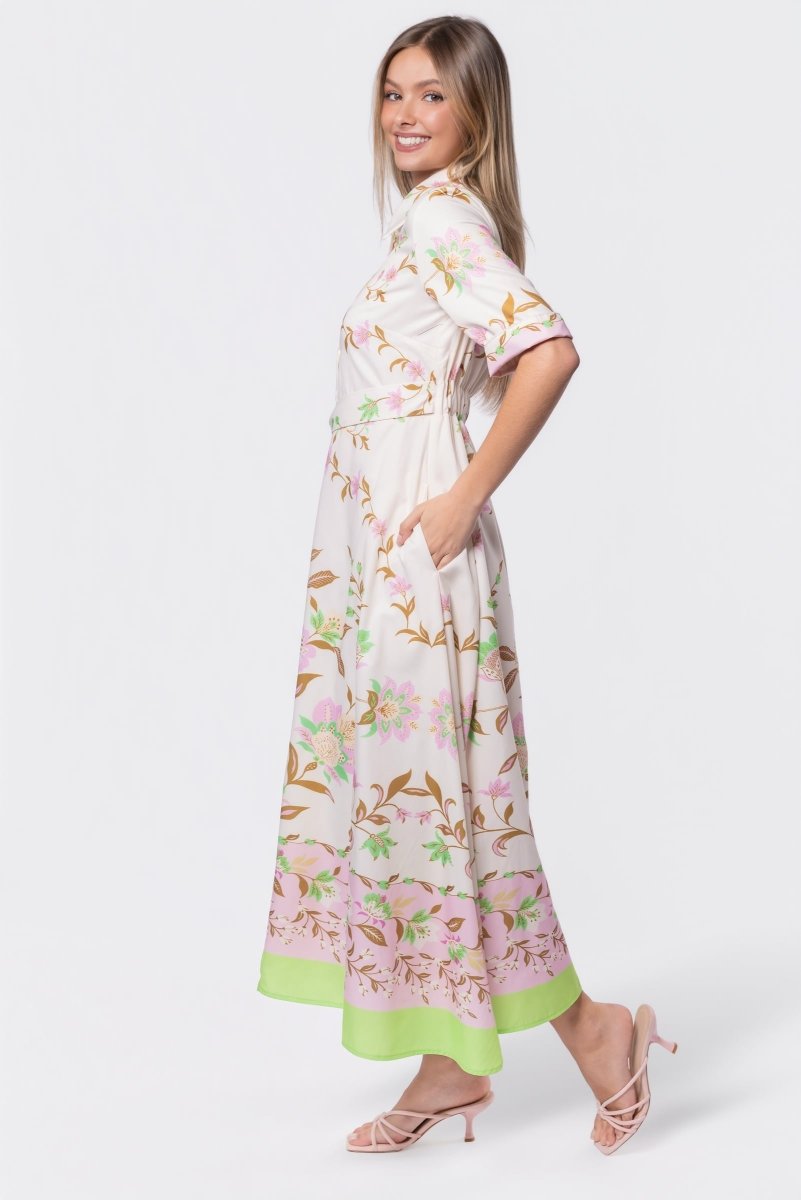 Anika Dress (Ivory Flower)