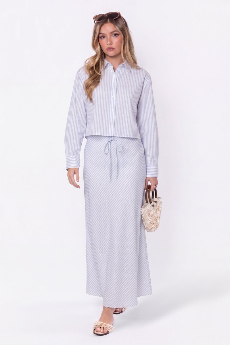 Anita Skirt (Blue Stripe)