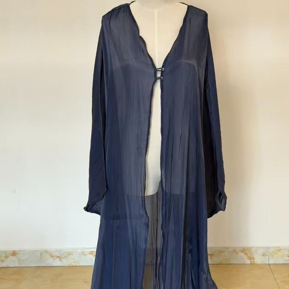 Archive Piece Crinkle Open Abaya & Hijab Set - MP027 (Size L Only)