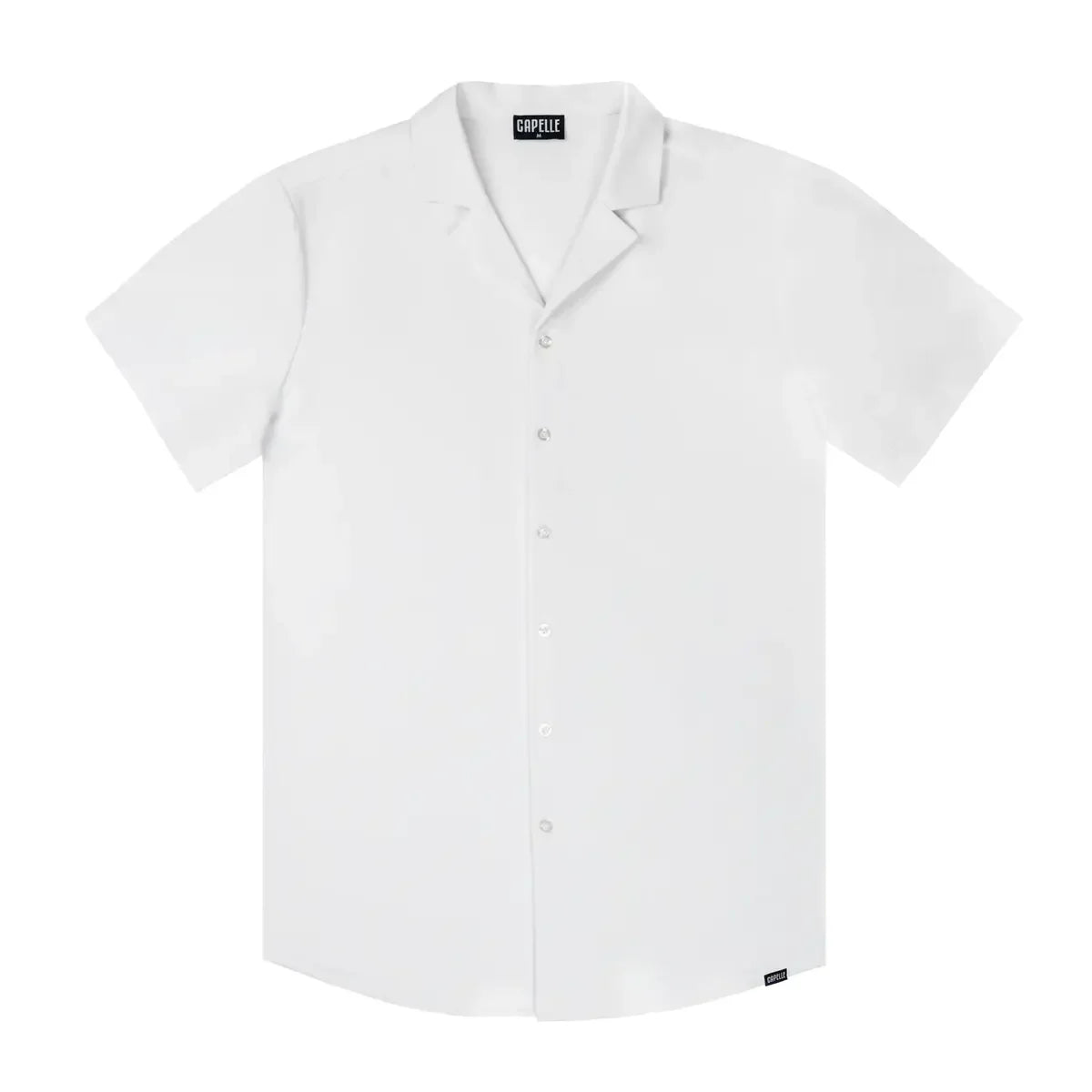 Men’s Short Sleeve Tailored Fit Button-Down Shirt – Arctic White