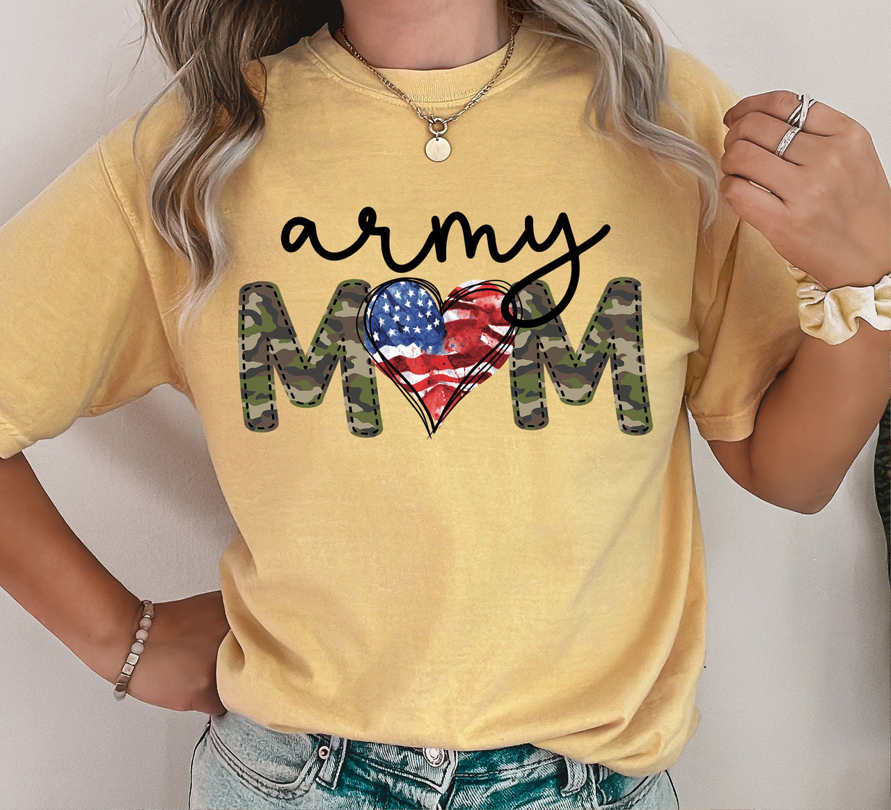 Army Mom Comfort Colors Tee