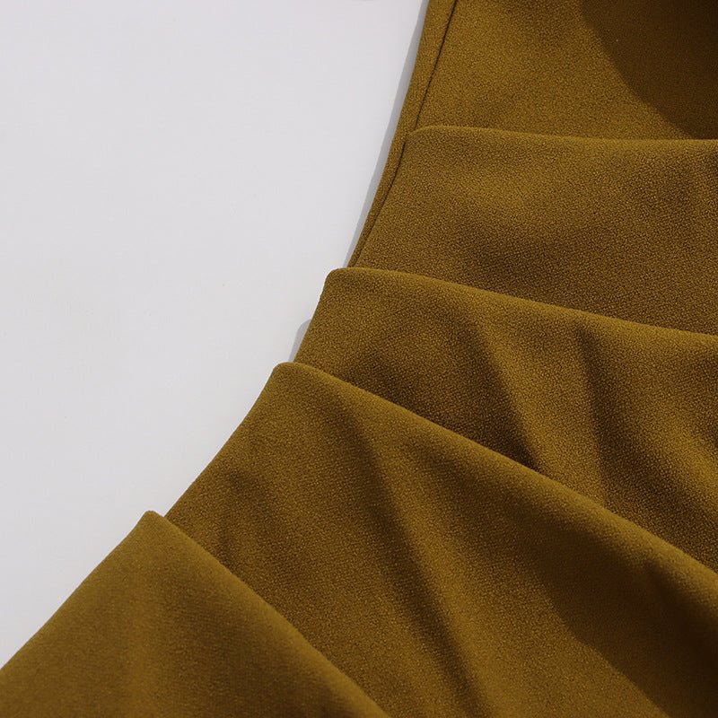 Asymmetric Cape Gown with Back Slit(MS216)