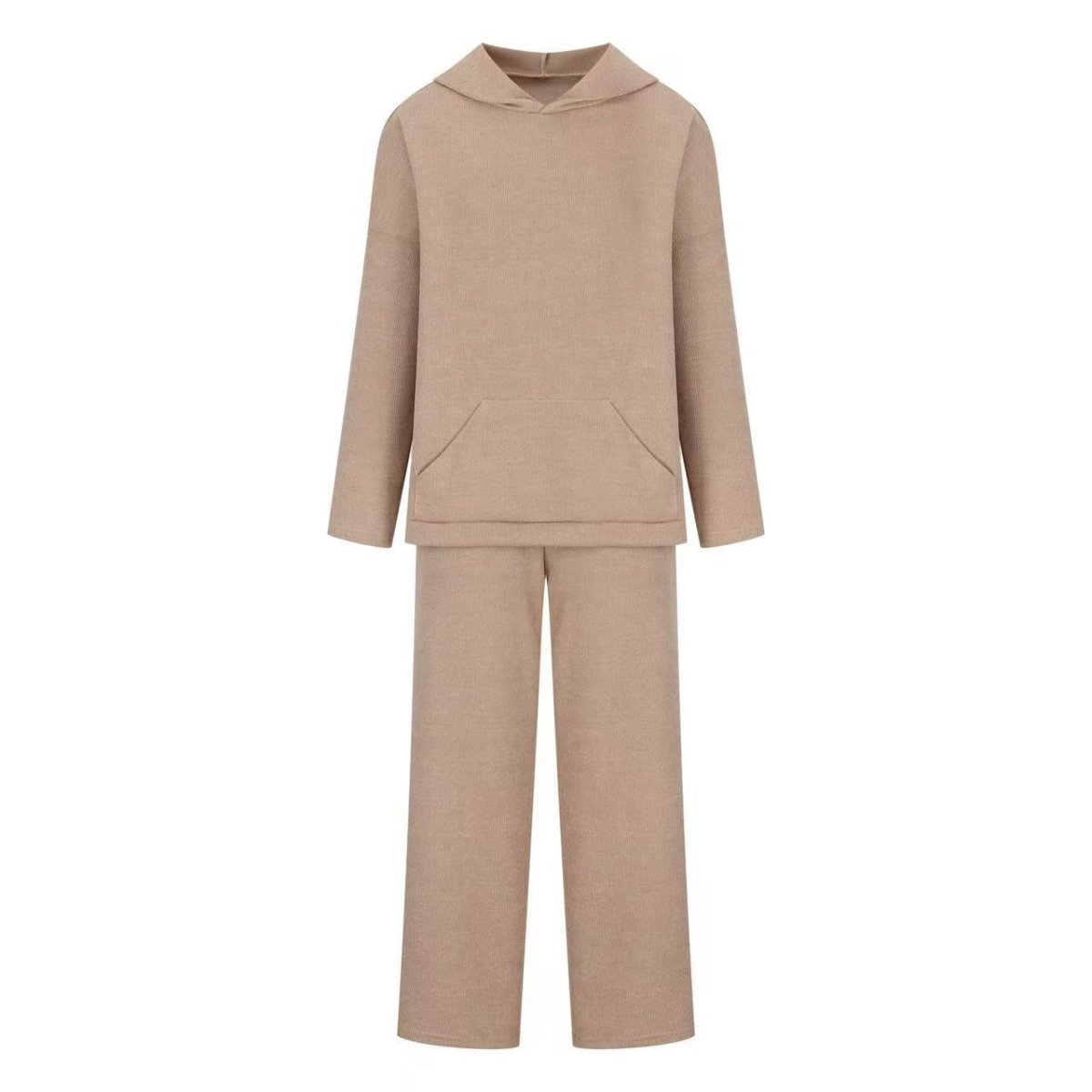 Athletic Hoodie & Pants Set | Wide Sleeve Sweatshirt with Pockets & Drawstring Pants(MS141)