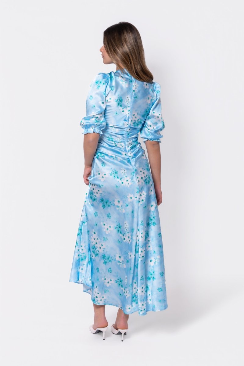 Audrey Dress Short Sleeve (Mint Flower)