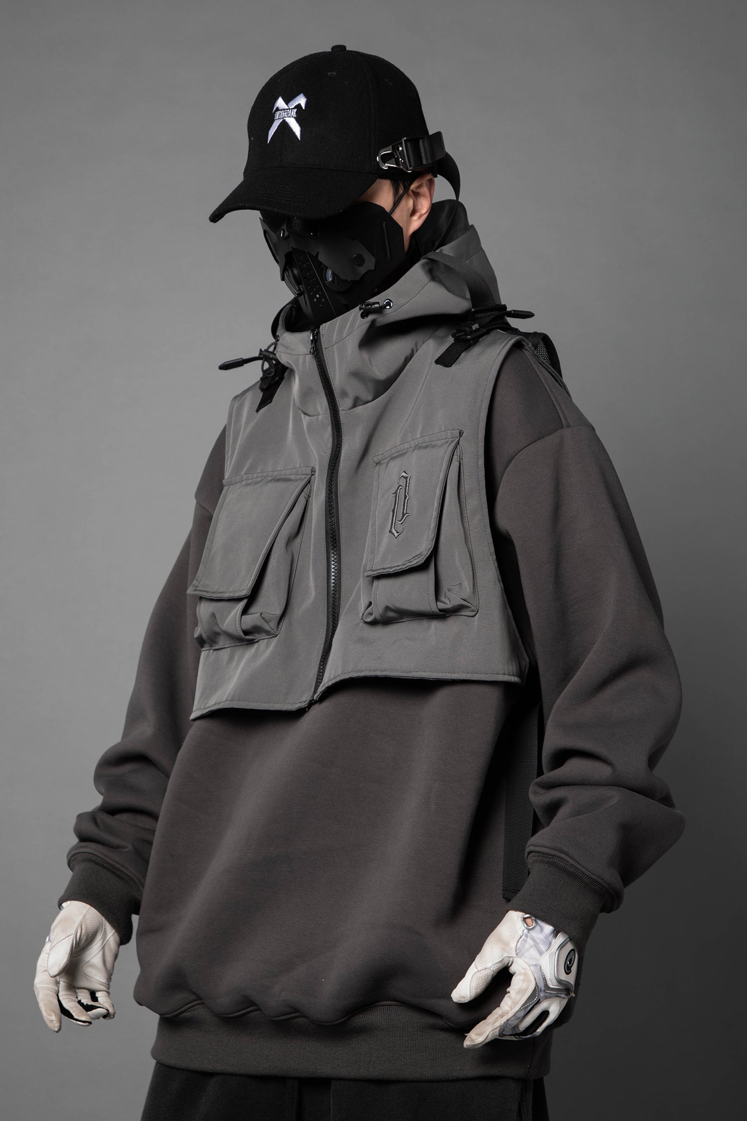 HiH34 Grey Tech Guard Hoodie