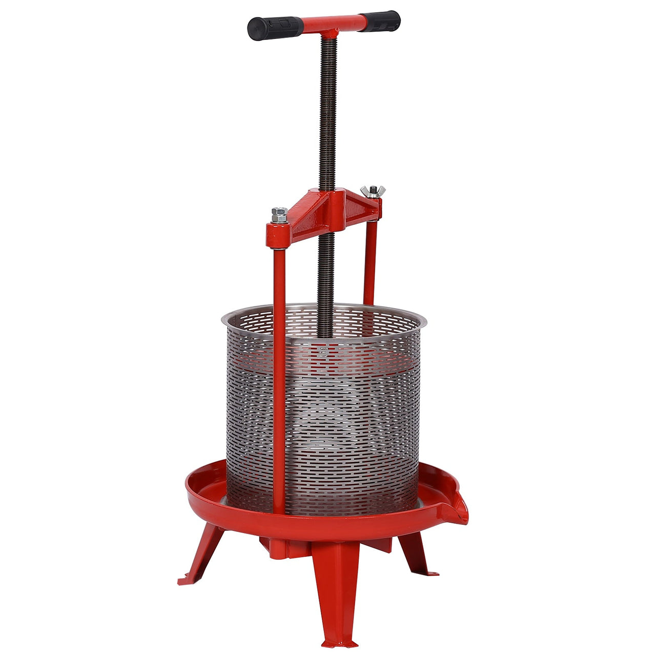 Fruit Wine Press and Crusher,100% Nature Apple&Grape&Berries Crusher Manual Juice Maker for Kitchen