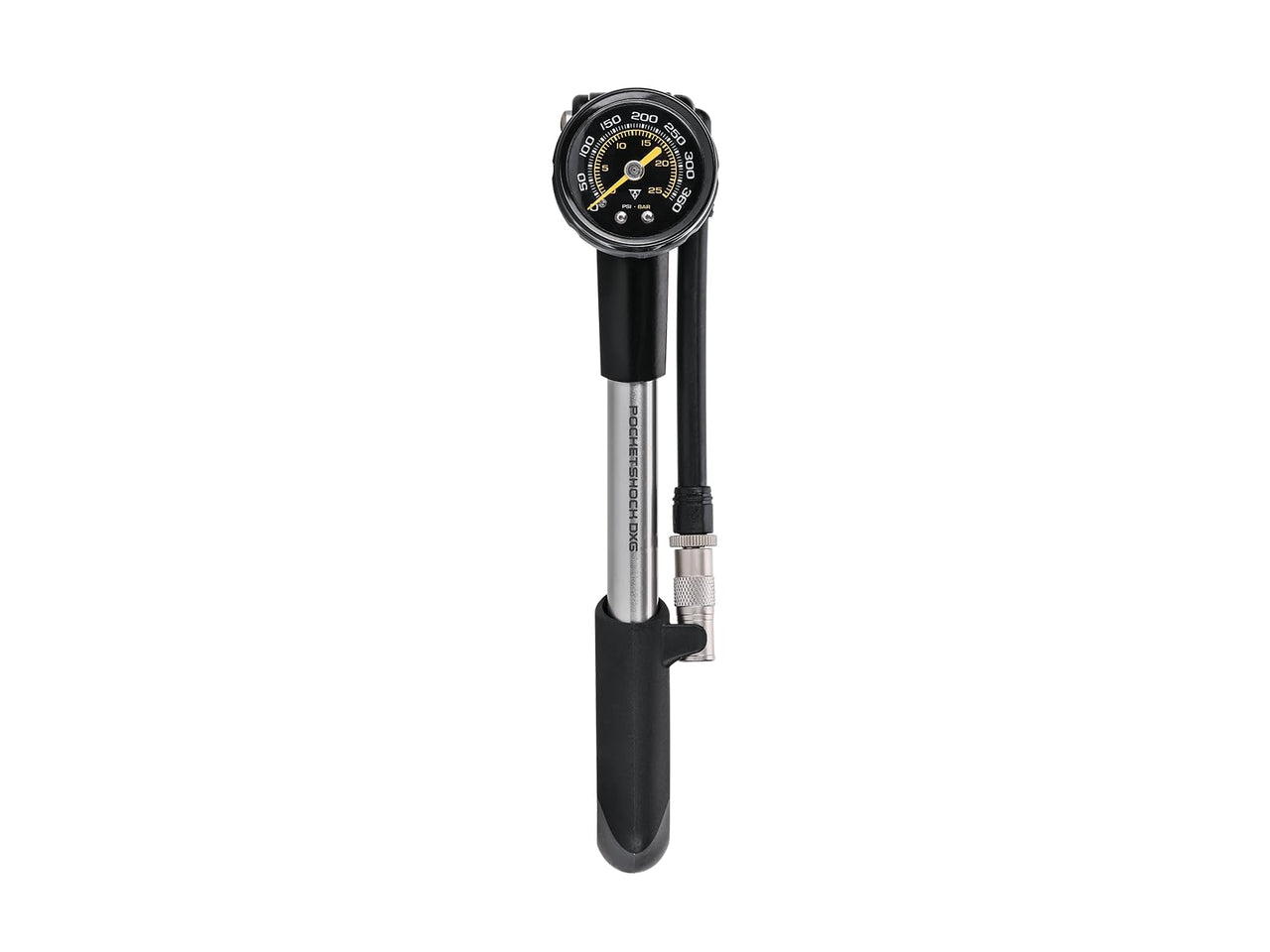Topeak 360 PSI/24.8 Bar Pocket Shock DXG With Dial Gauge  Black/Silver
