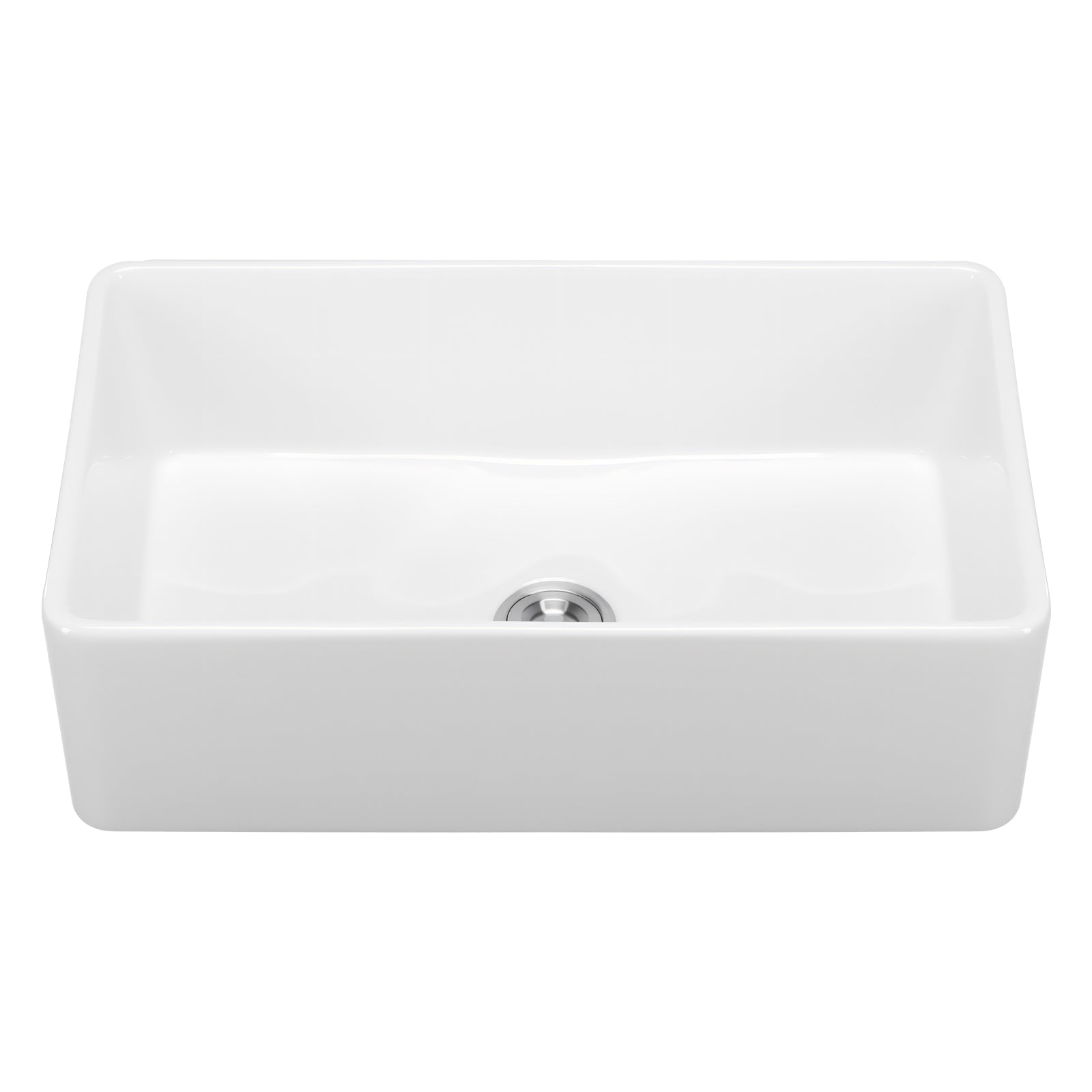 33.5x20 in Farmhouse Sink Undermount Kitchen Single Bowl Basin Fireclay White