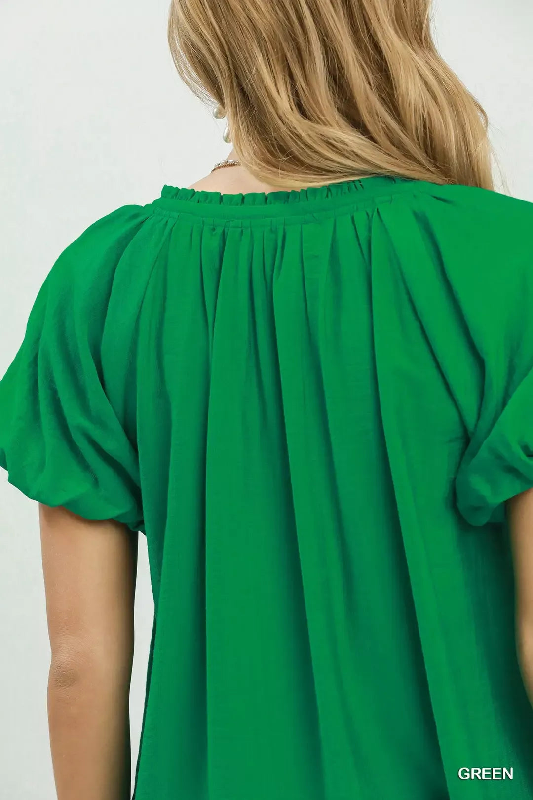 Umgee Gathered V-Neck Top
