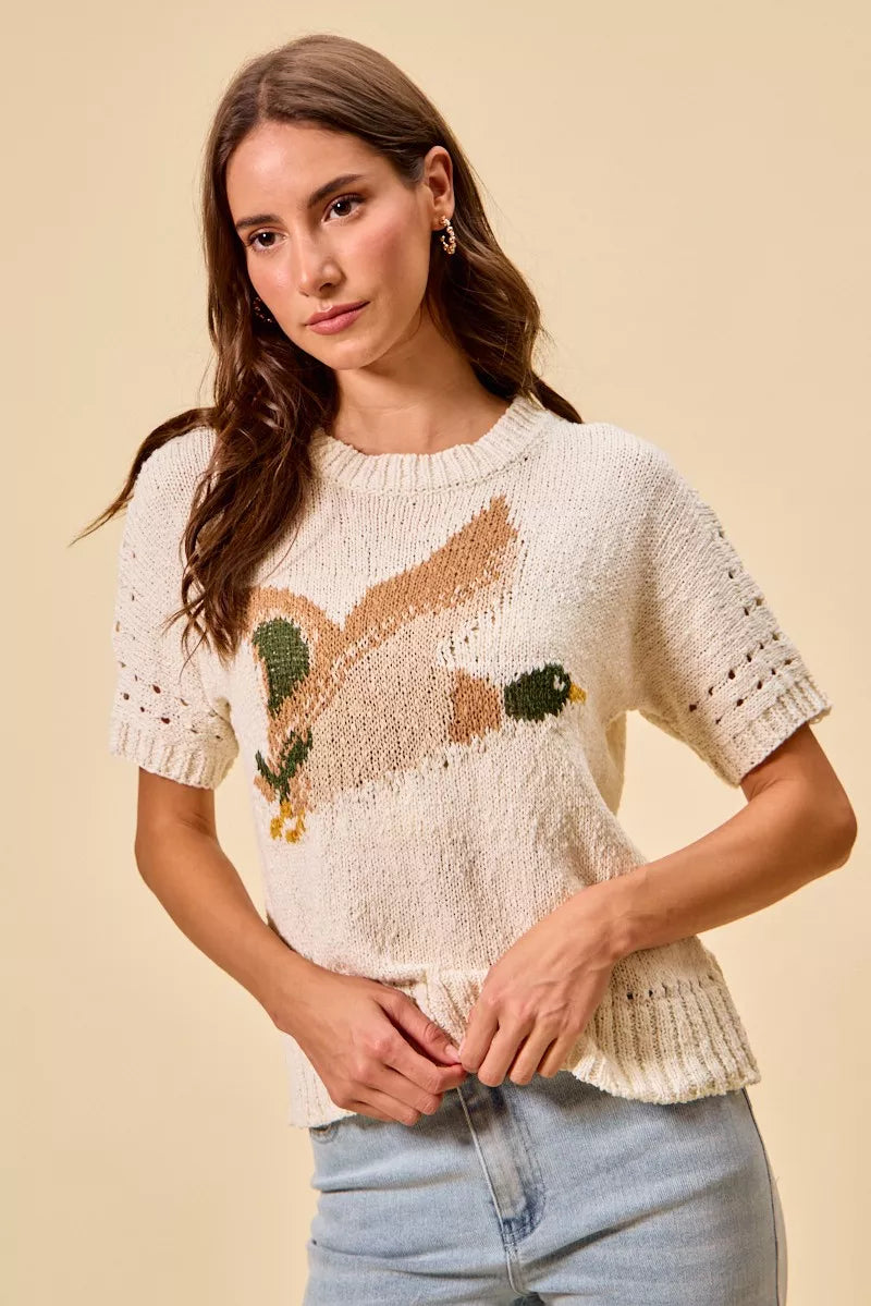 SO ME Flying Duck Sweater Top
