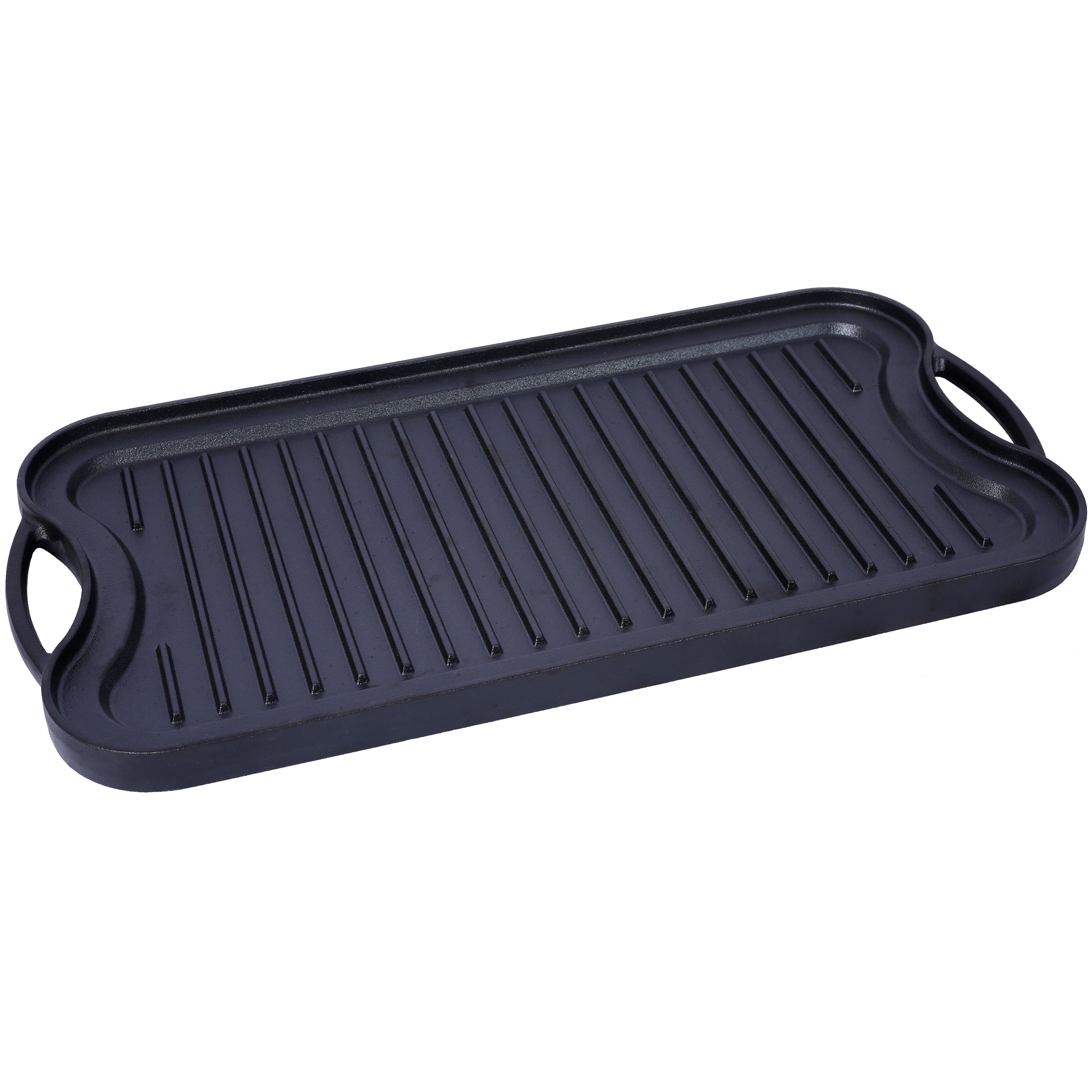 Pre-Seasoned Cast Iron Reversible Rectangular Grill/Griddle, Black,20inch x 10inch