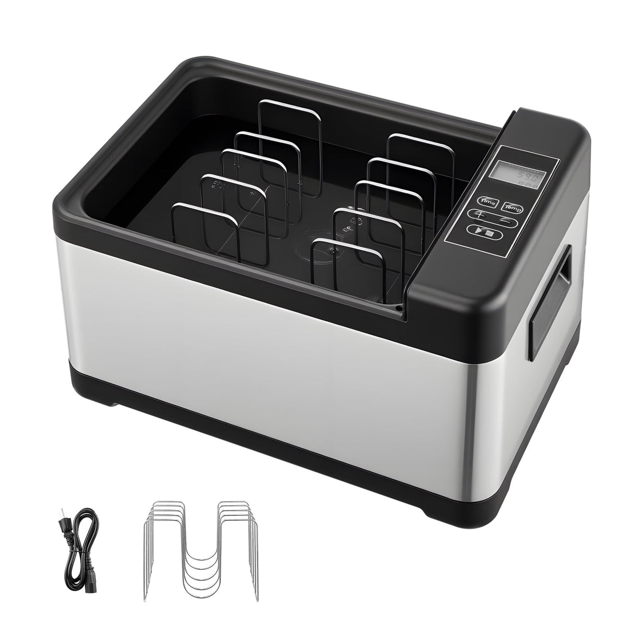 Sous Vide Cooker, 800W Sous-Vide Machine, Suveed Cooking Machine with LED Digital Display, Glass Lid, Precise Temperature & Timer Control, for Family & Friends, All-in-One Sous Vide Pot