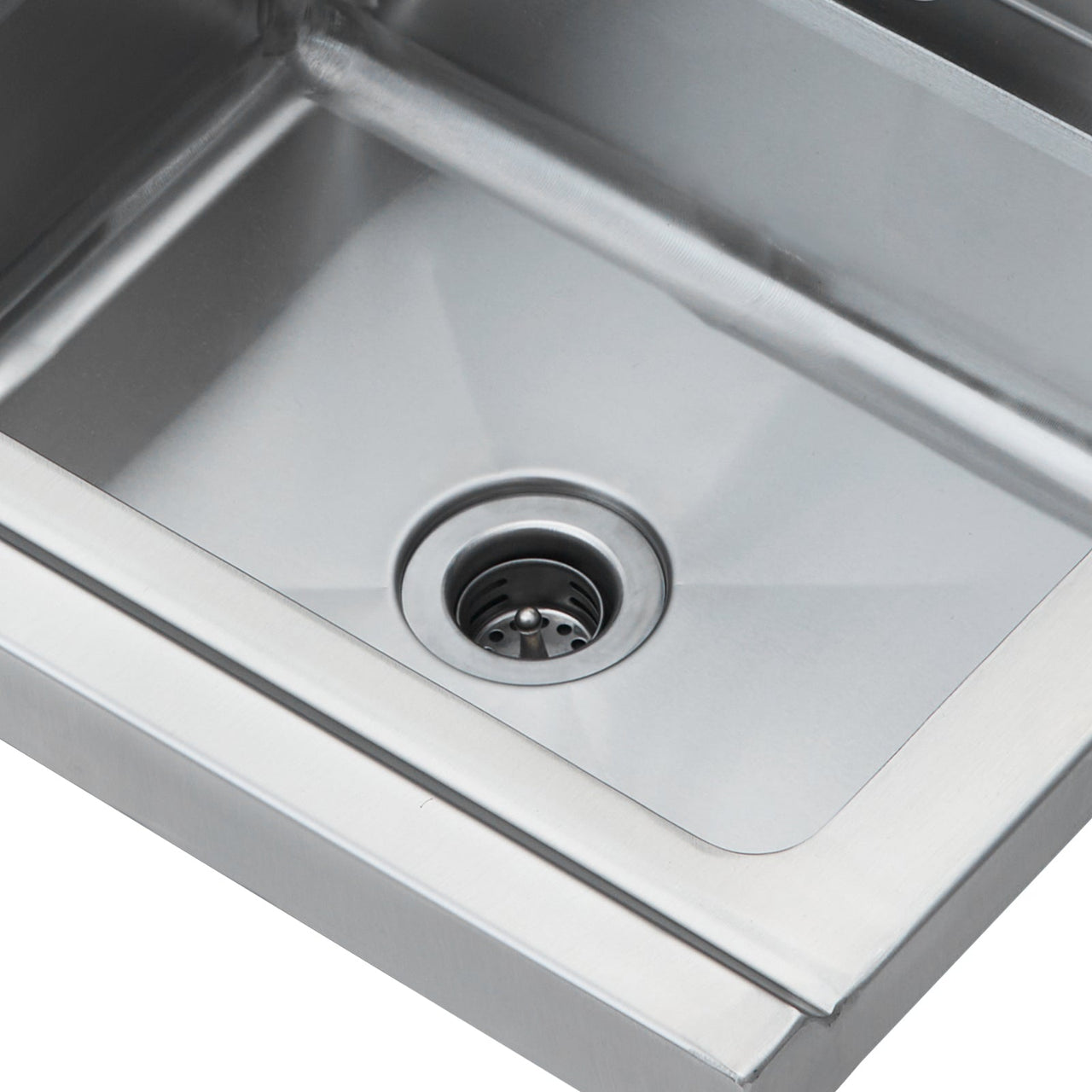 Commercial Hand Sink with Faucet, Stainless Steel Sink for Washing, Small Hand Washing Sink, Wall Mount Hand Basin, Utility Sink for Restaurant, Kitchen, Bar, Garage and Home, 17 x 12.8 inch