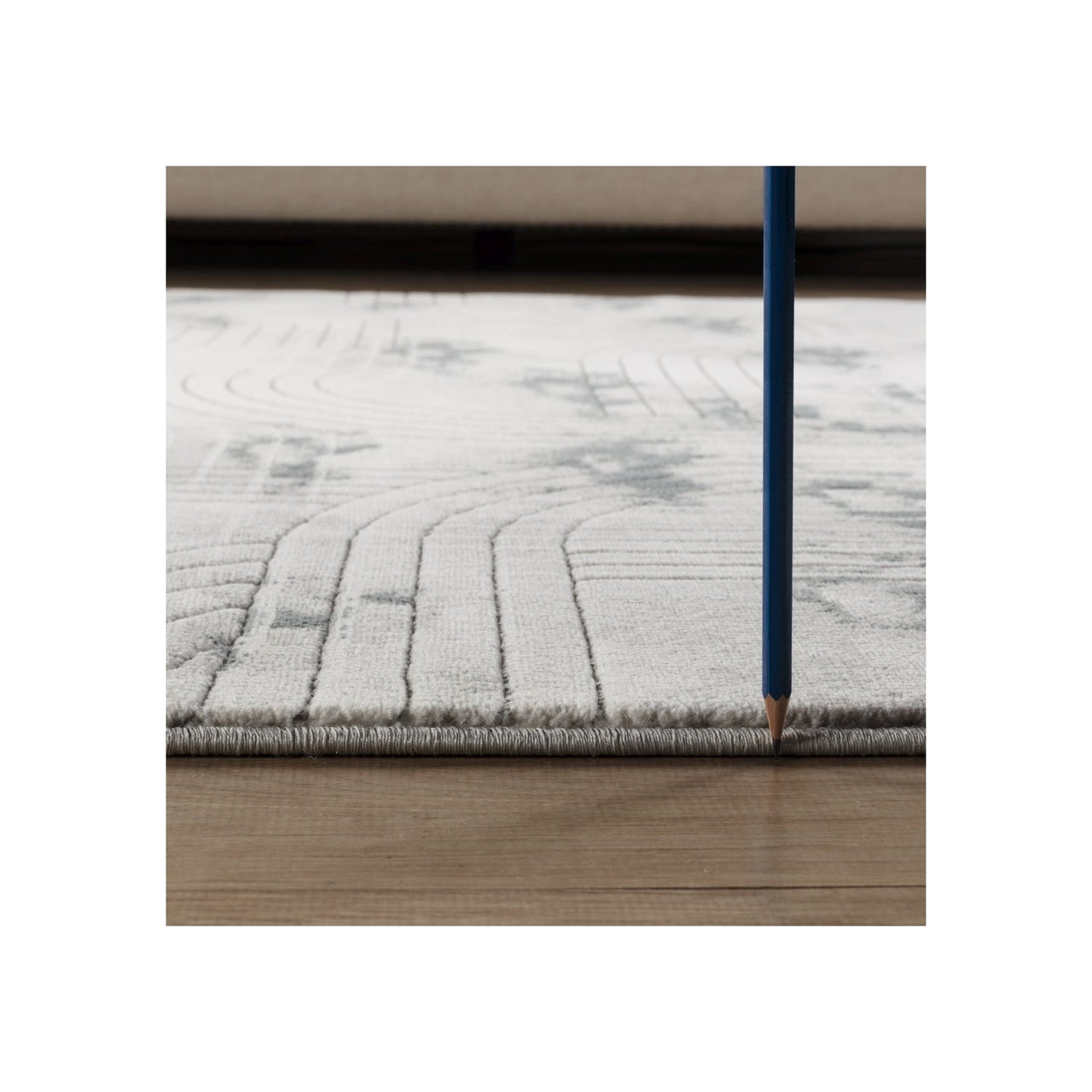 Geometrix GC_DIM1003 Gray 7 ft. 10 in. x 10 ft. 6 in. Contemporary Area Rug with Geometric 3D Effect