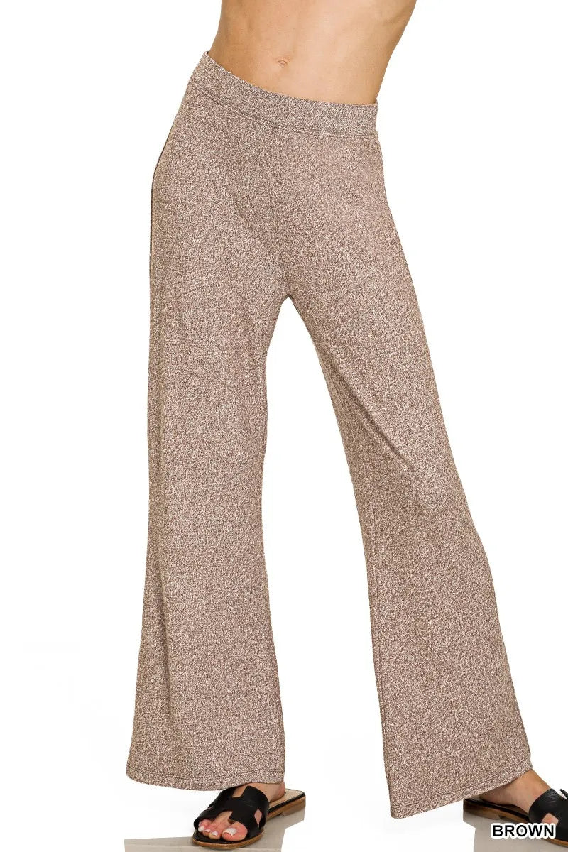 Zenana Soft Elastic Waisted Flare Pants