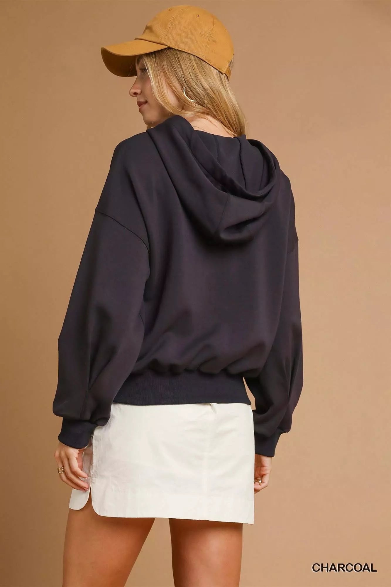 Umgee Zip-Up Fleece Hooded Jacket