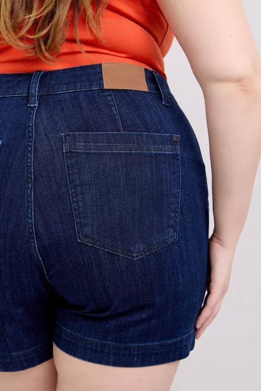 Judy Blue Full Size High Waist Denim Shorts Plus Size