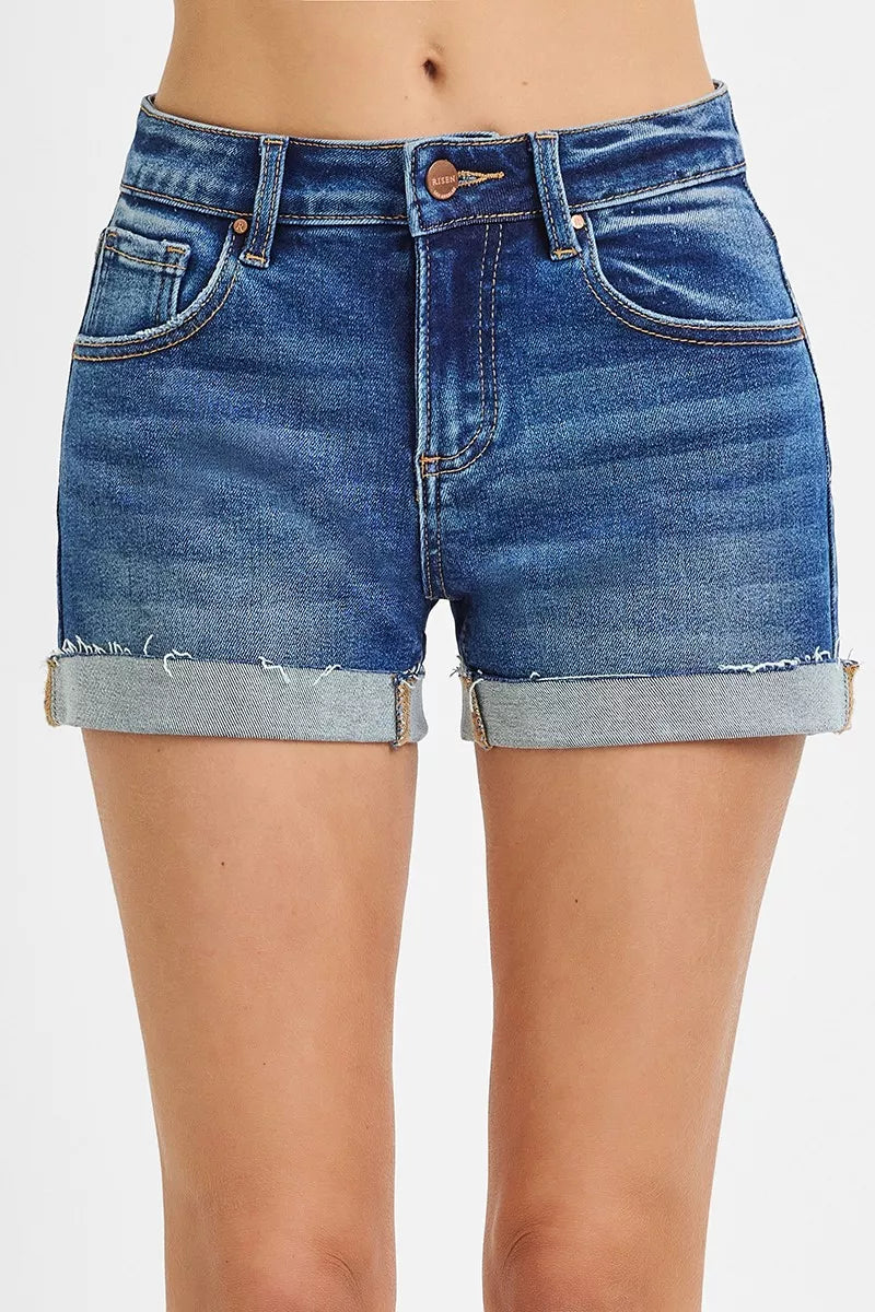 RISEN Low Rise Cuffed Shorts