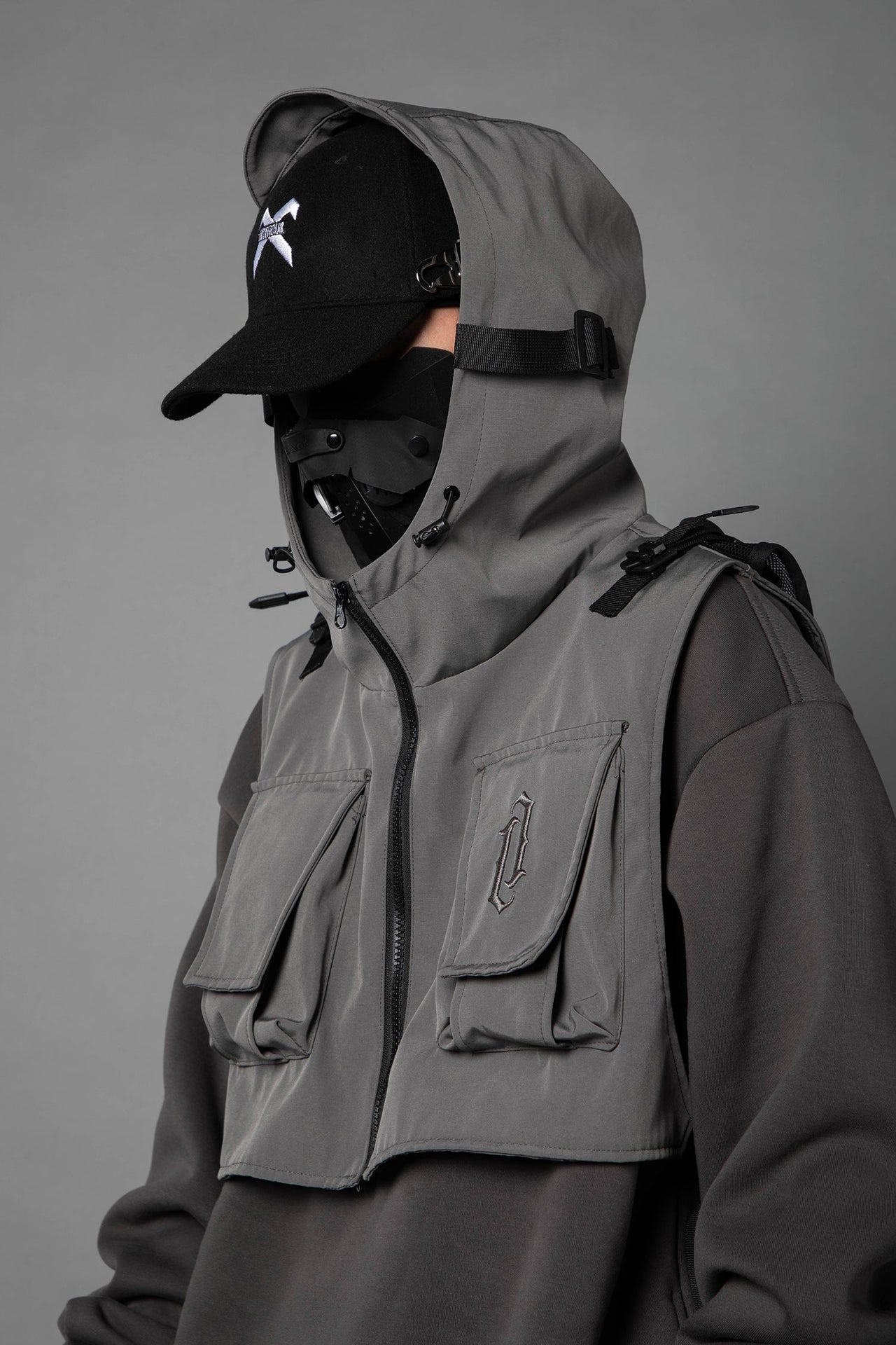 HiH34 Grey Tech Guard Hoodie