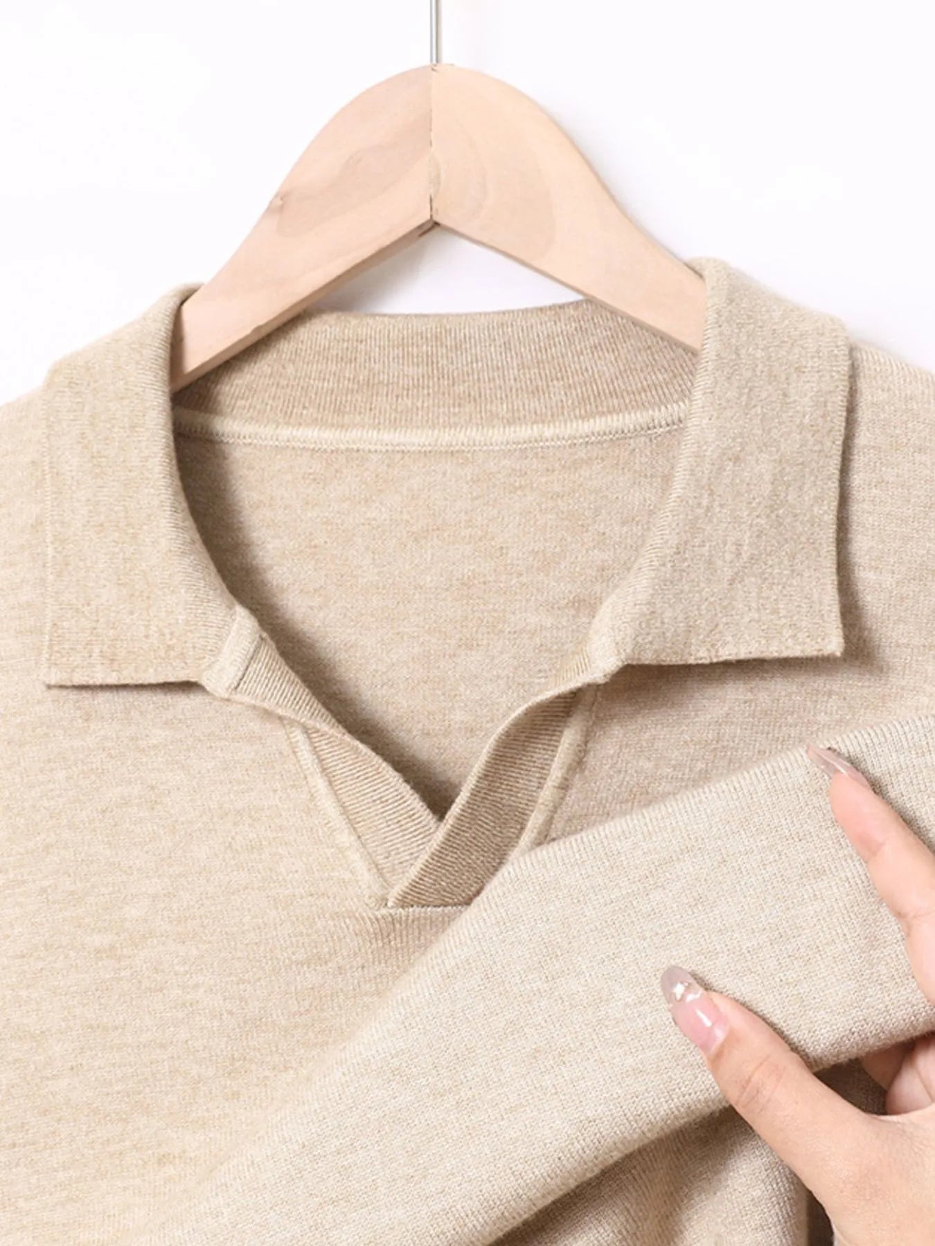 Men's Full Size Collared Neck Long Sleeve Polo Plus Size