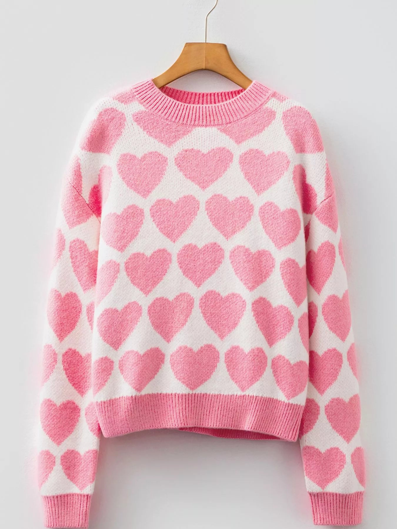 Valentine Heart Round Neck Sweater