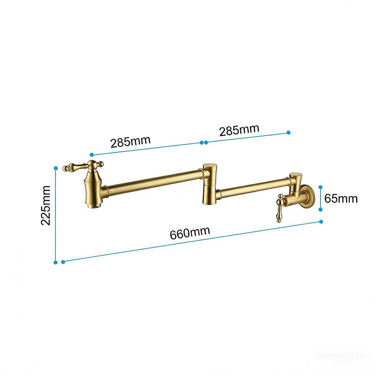 Wall Mount Folding Kitchen Pot Filler Faucet