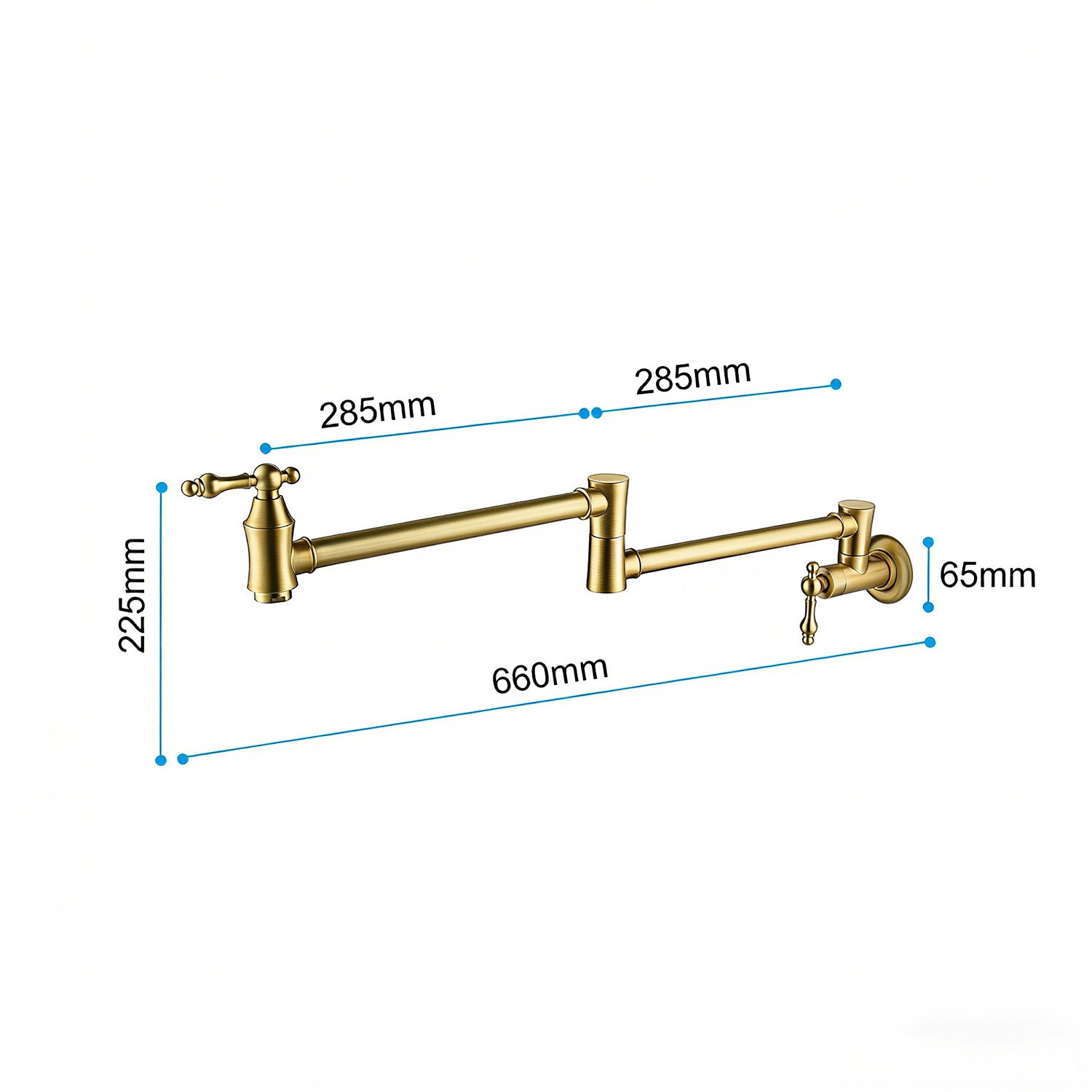 Wall Mount Folding Kitchen Pot Filler Faucet