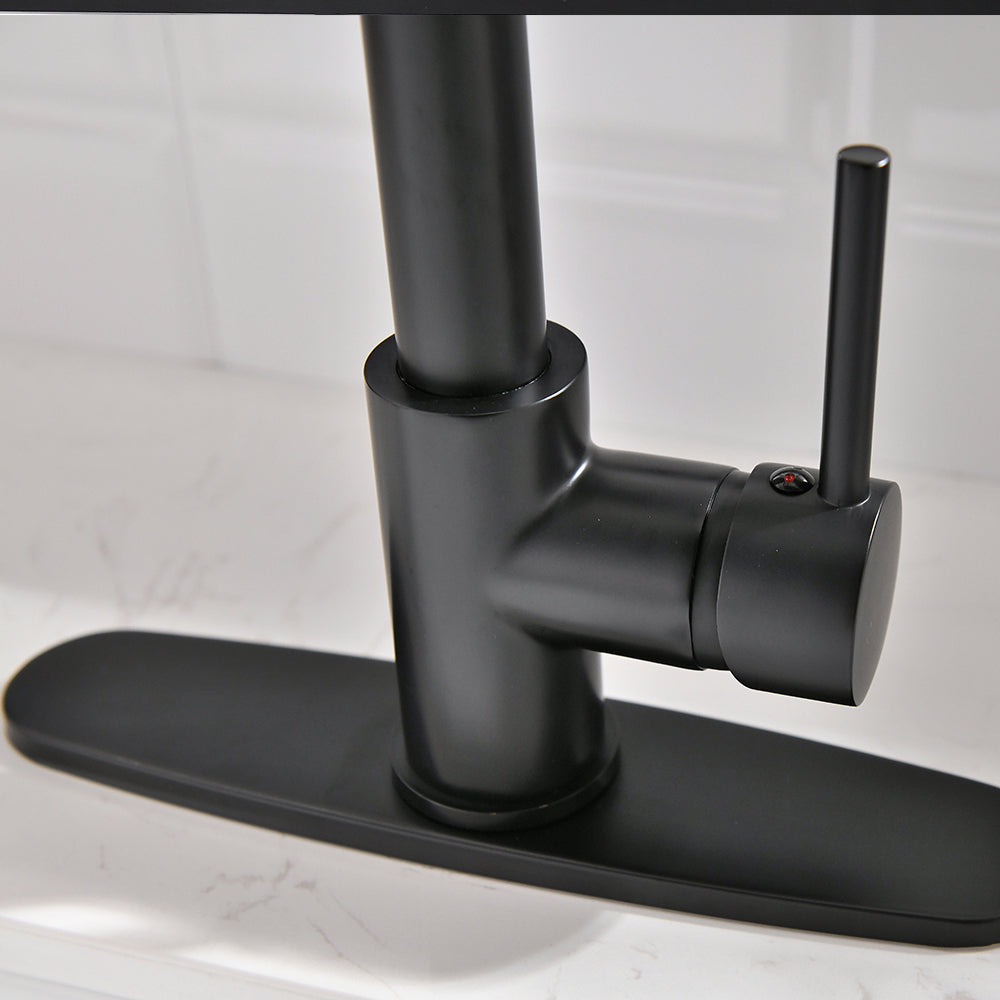 Purifier Kitchen Faucet Drinking Water Faucet With Roll Up Dish Drying Rack, Pull Down Water Filter Kitchen Sink Faucets (Matte Black)