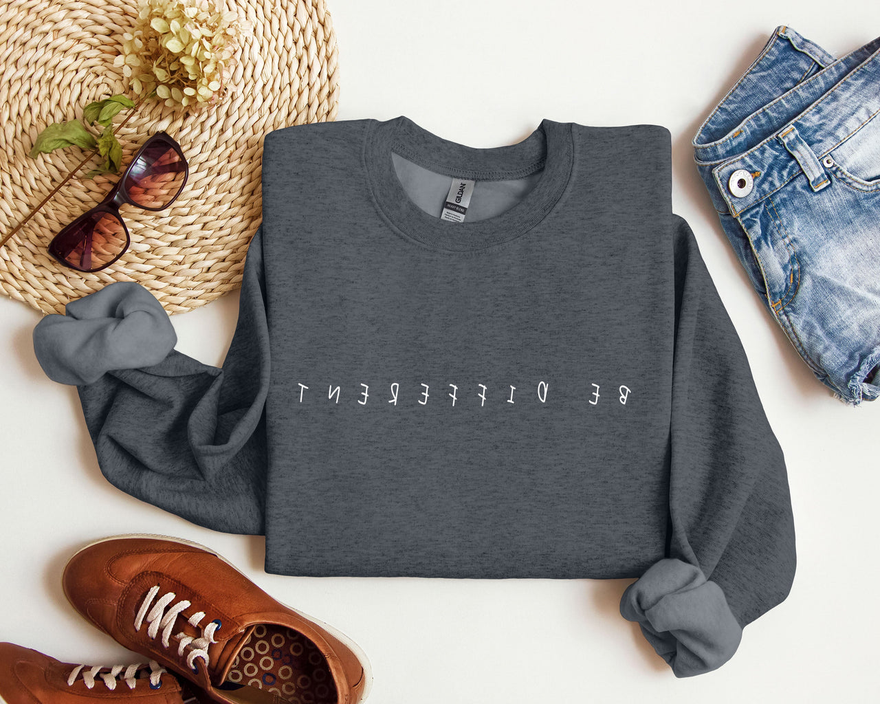 Be Different Be Bold Stay Curious Sarcastic College Humor Everyday Graphic Sweatshirt