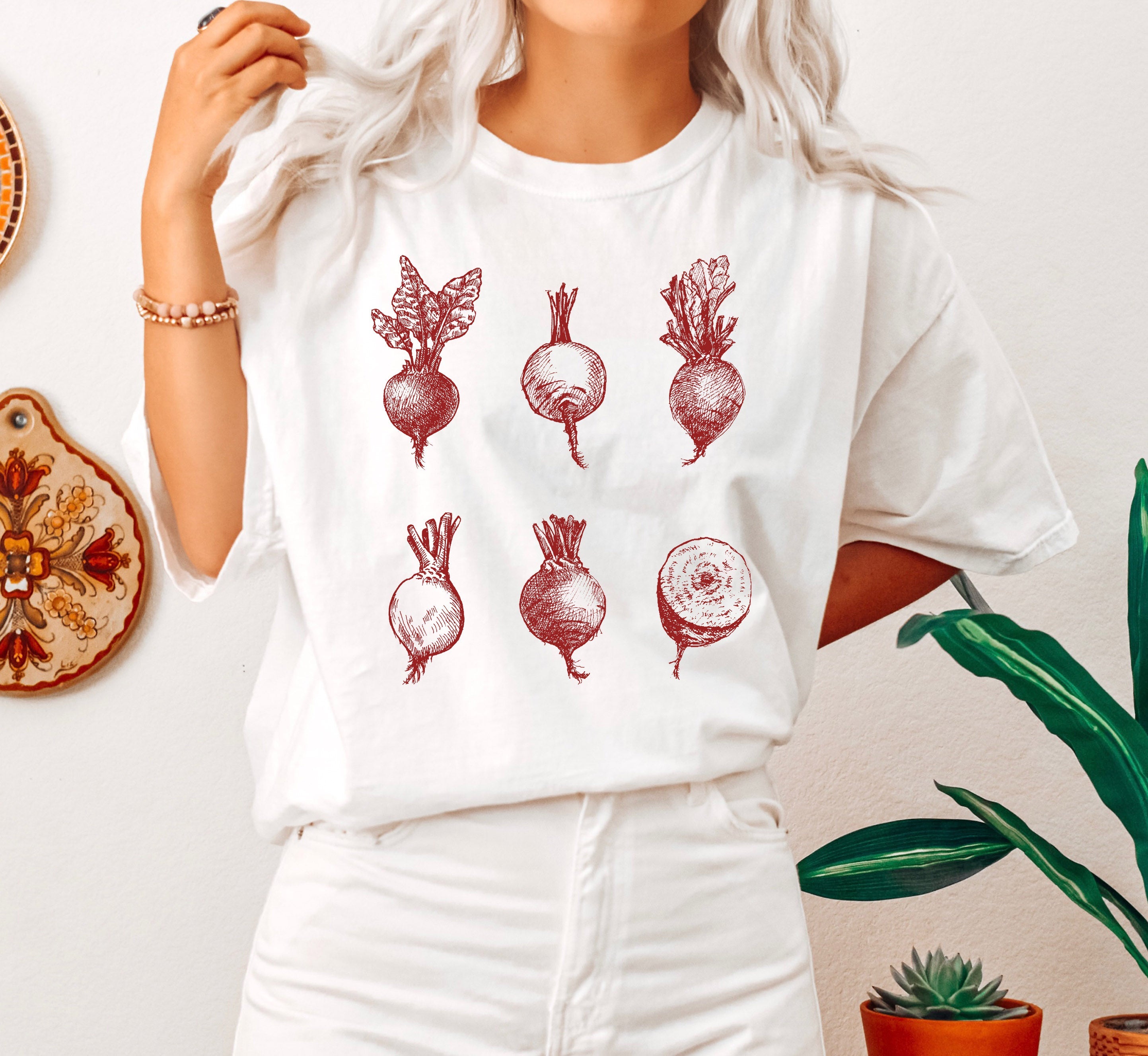 Beets Vegetable Garden Harvest Illustration Inspired By Fresh Produce Comfort Colors Tee