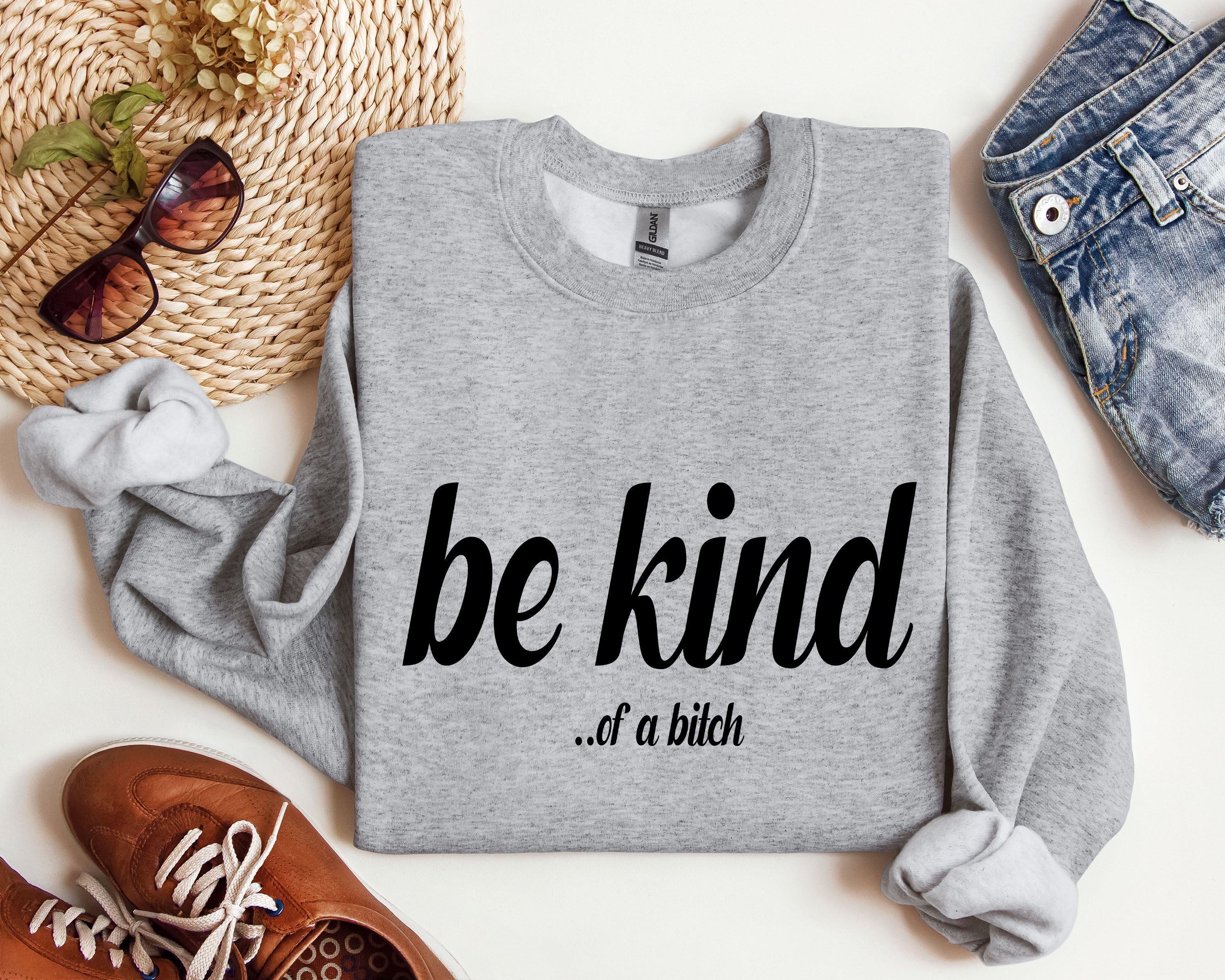 Be Kind Funny Sarcastic College Campus Edition Premium Fleece Graphic Sweatshirt