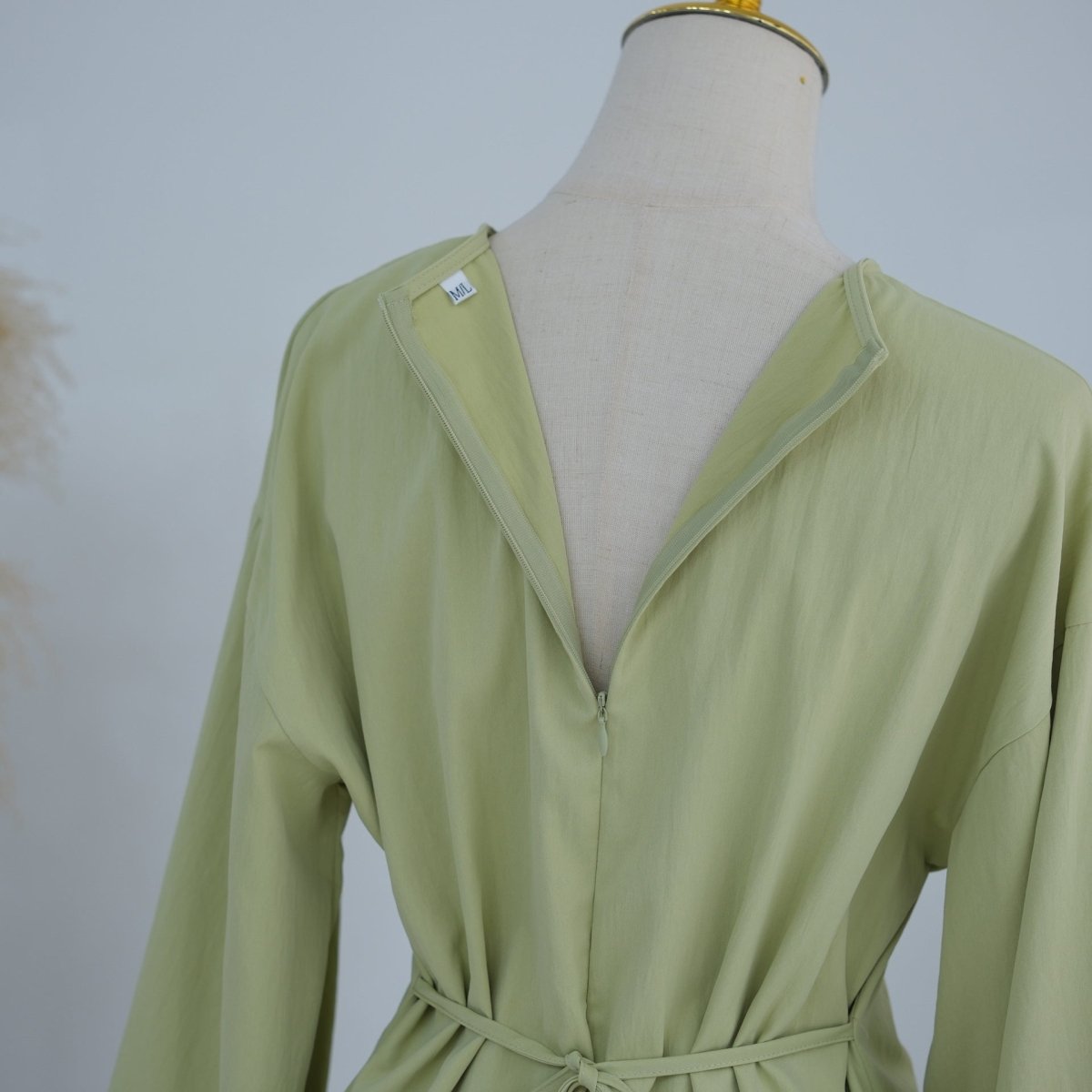 Bell Sleeve Back-Tie Top & A-Line Maxi Skirt Set(MS469)