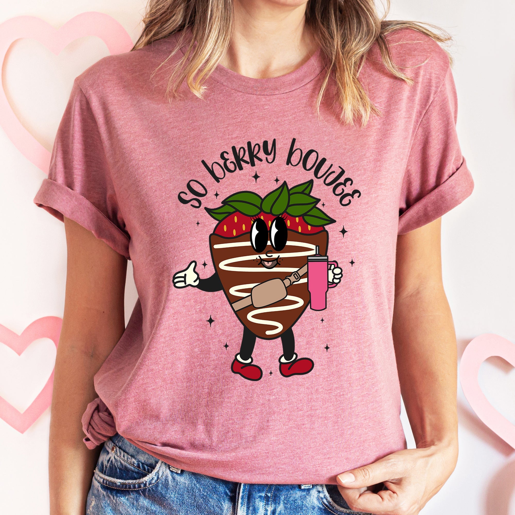So Berry Boujee Chocolate Strawberry Bougie Valentines Day Edition Limited Graphic Tee