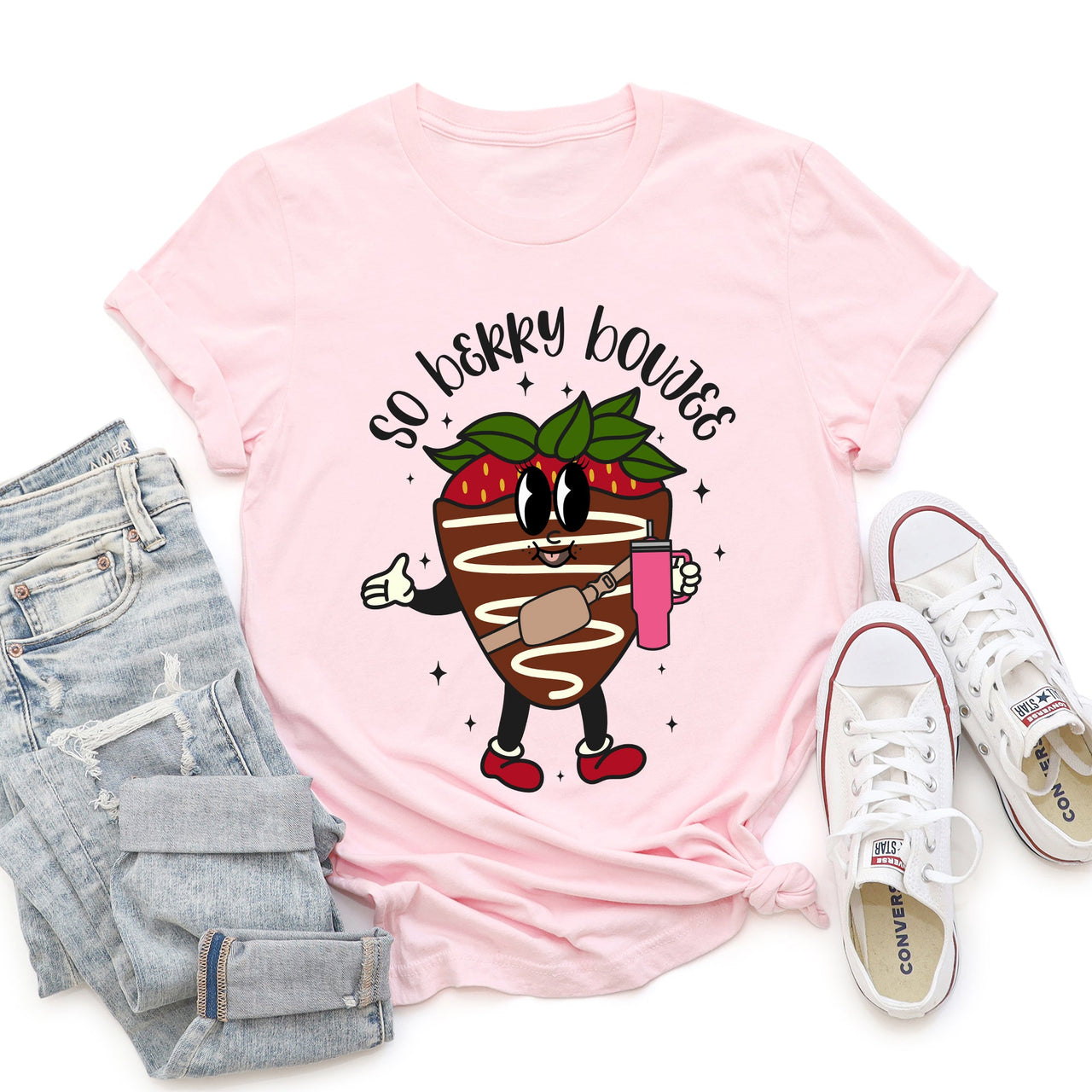 So Berry Boujee Chocolate Strawberry Bougie Valentines Day Edition Limited Graphic Tee