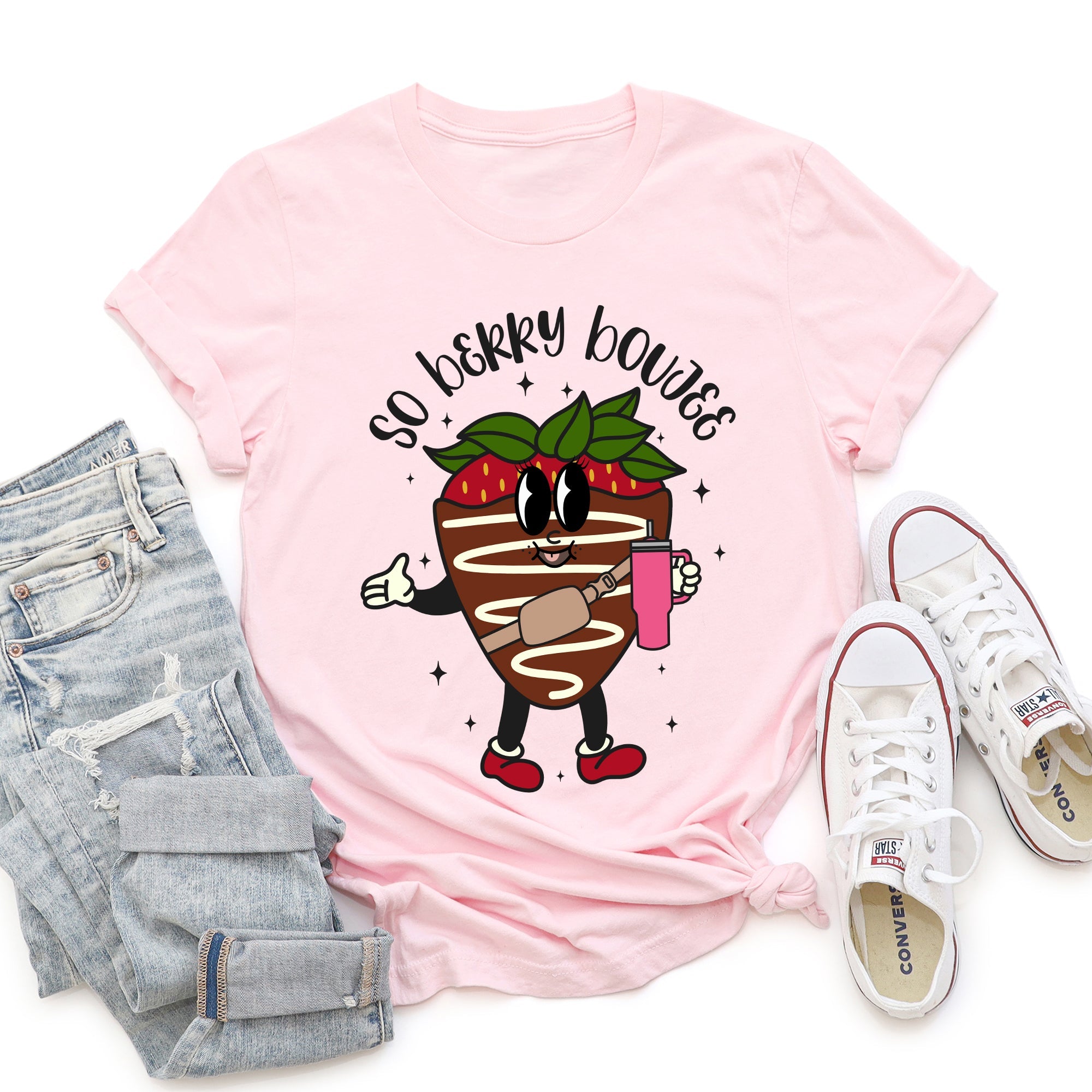 So Berry Boujee Chocolate Strawberry Bougie Valentines Day Edition Limited Graphic Tee