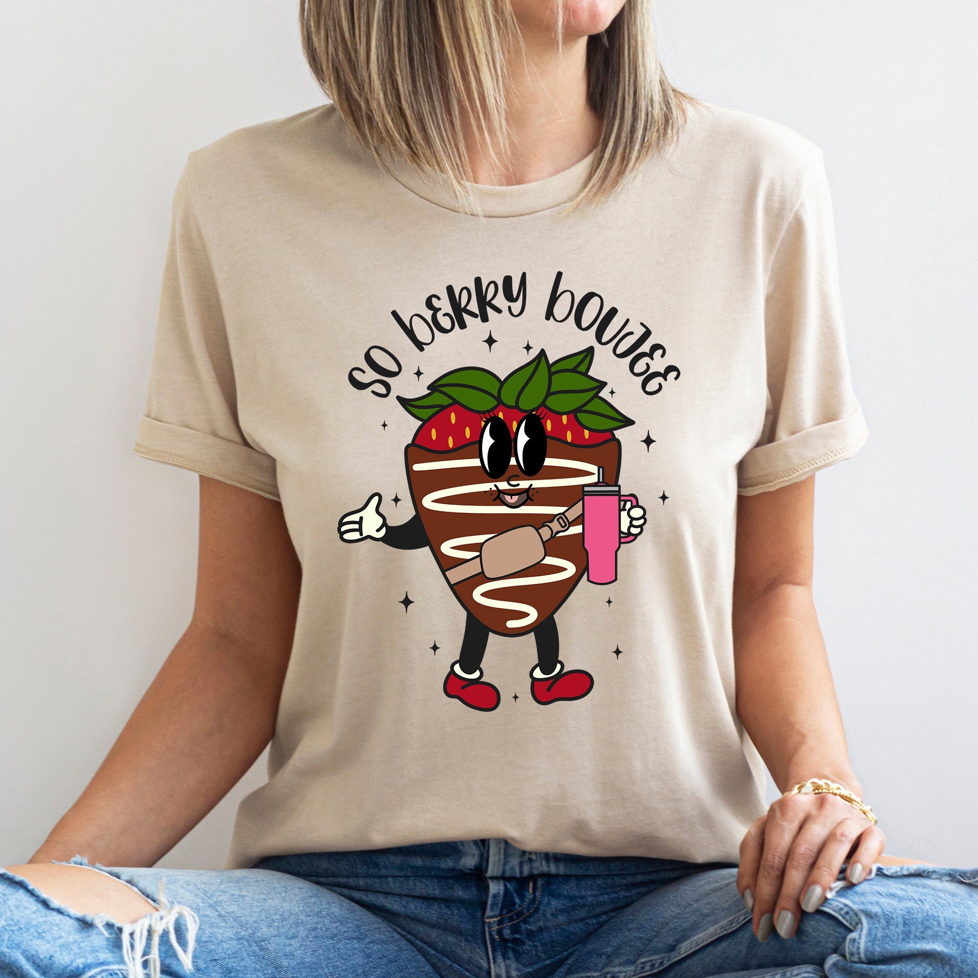 So Berry Boujee Chocolate Strawberry Bougie Valentines Day Edition Limited Graphic Tee