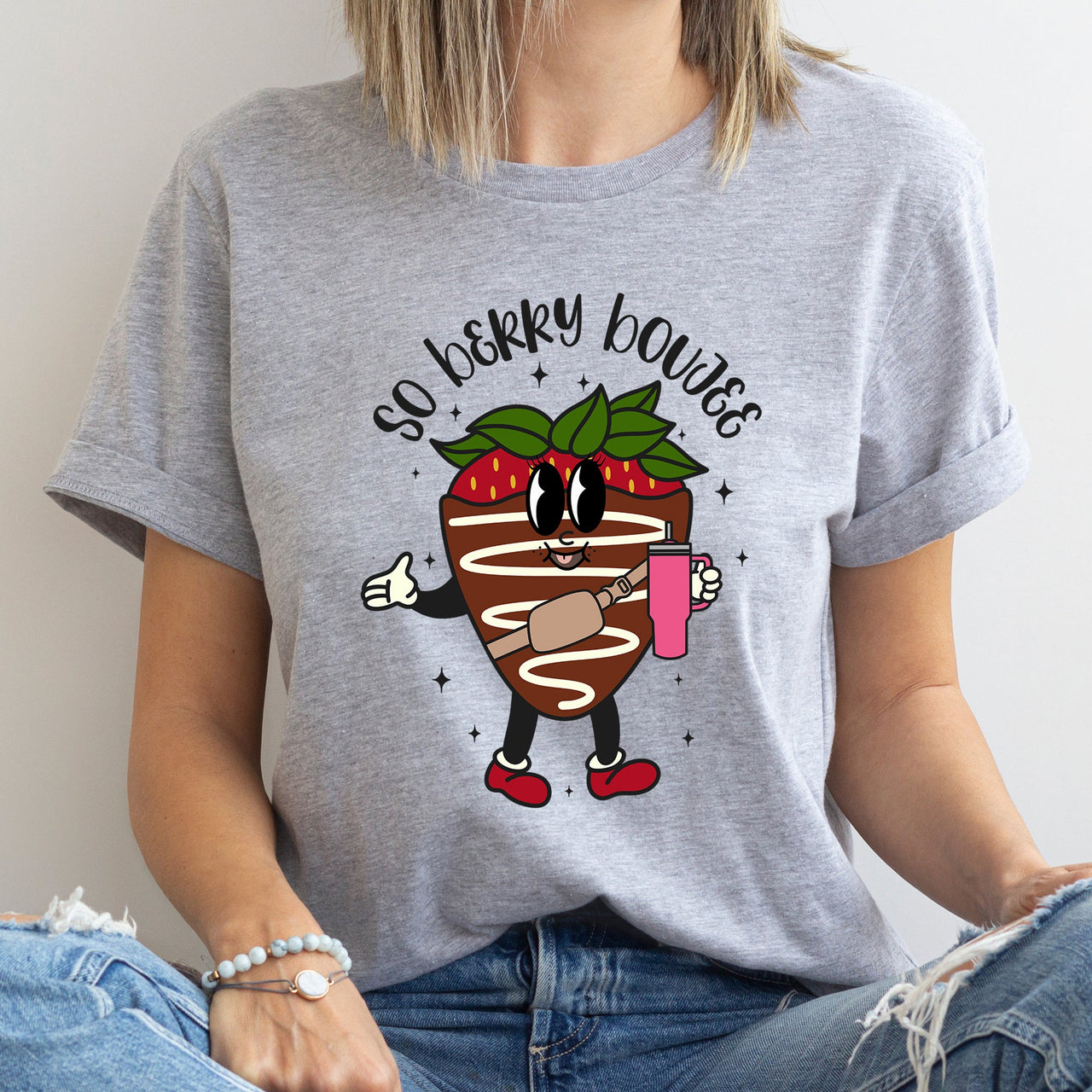 So Berry Boujee Chocolate Strawberry Bougie Valentines Day Edition Limited Graphic Tee