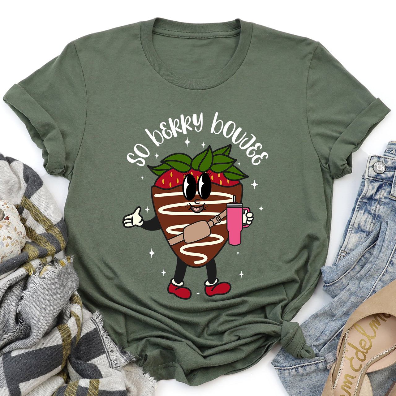 So Berry Boujee Chocolate Strawberry Bougie Valentines Day Edition Limited Graphic Tee