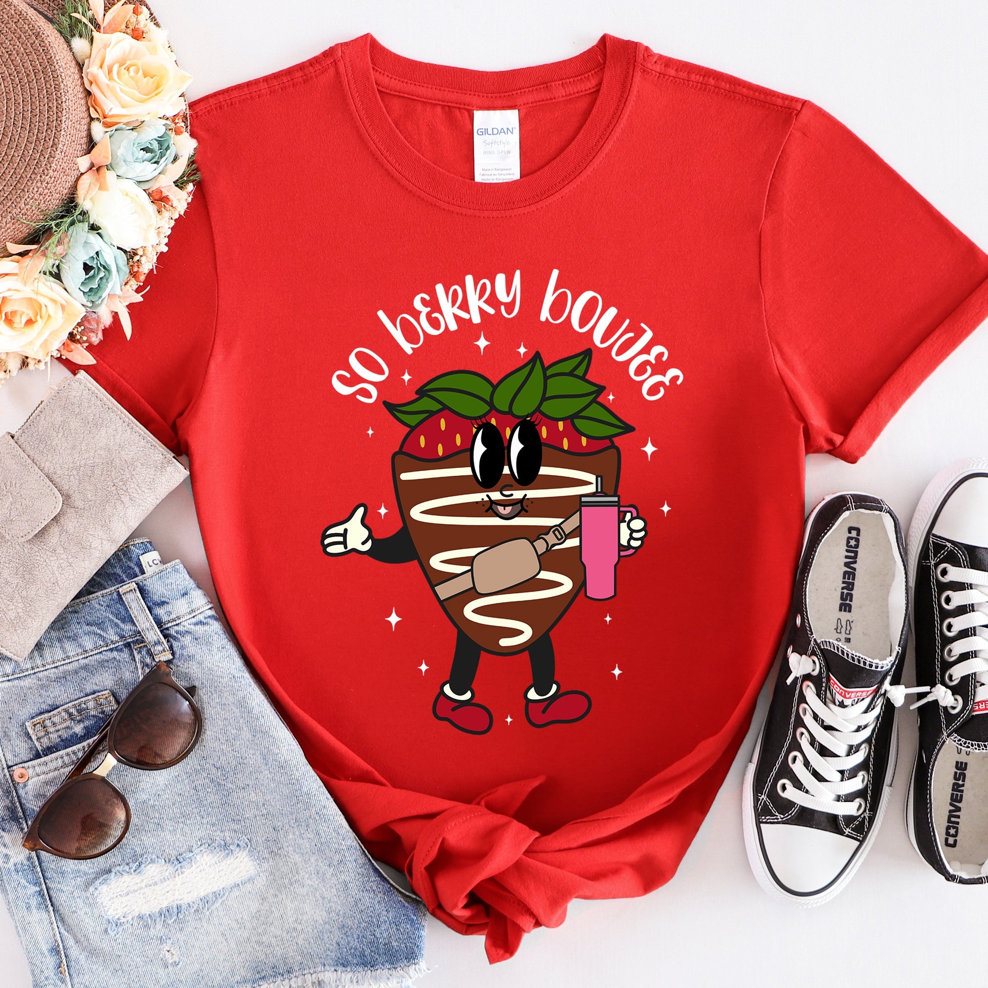 So Berry Boujee Chocolate Strawberry Bougie Valentines Day Edition Limited Graphic Tee
