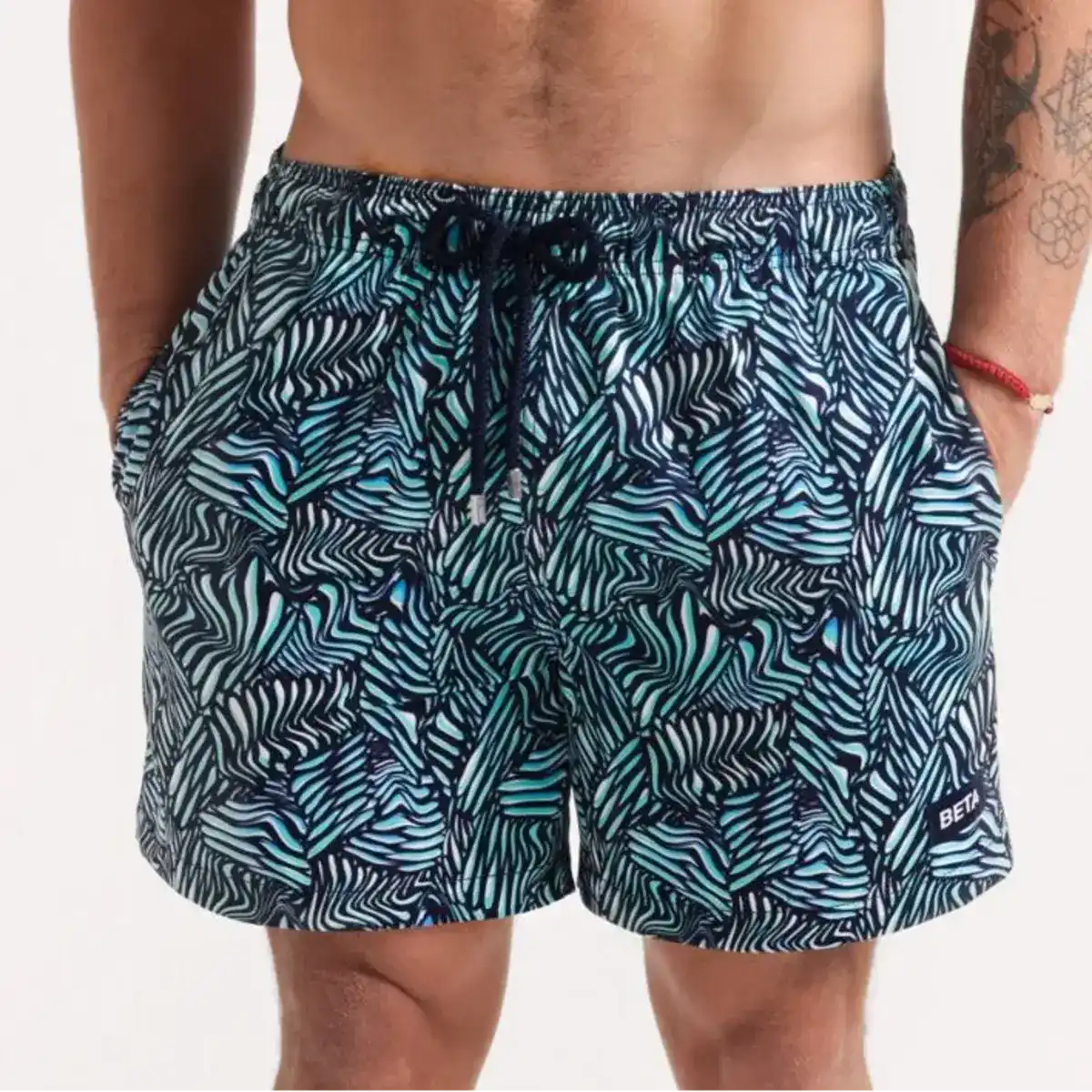 Men’s Premium Compression-Lined Hybrid Shorts – Beta Blue