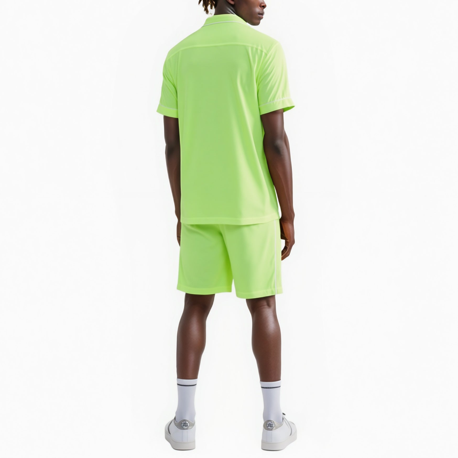 Blank State Men's Snap Button Gym Shorts in Neon